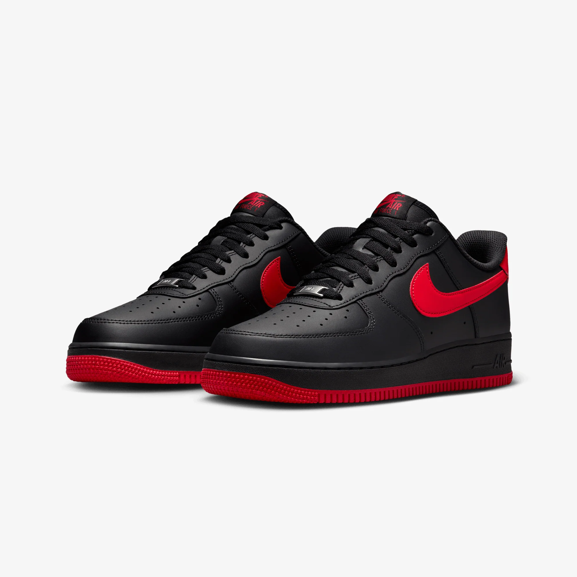 NIKE | AIR FORCE 1 '07 { BLACK/UNIVERSITY RED-BLACK - Image 3