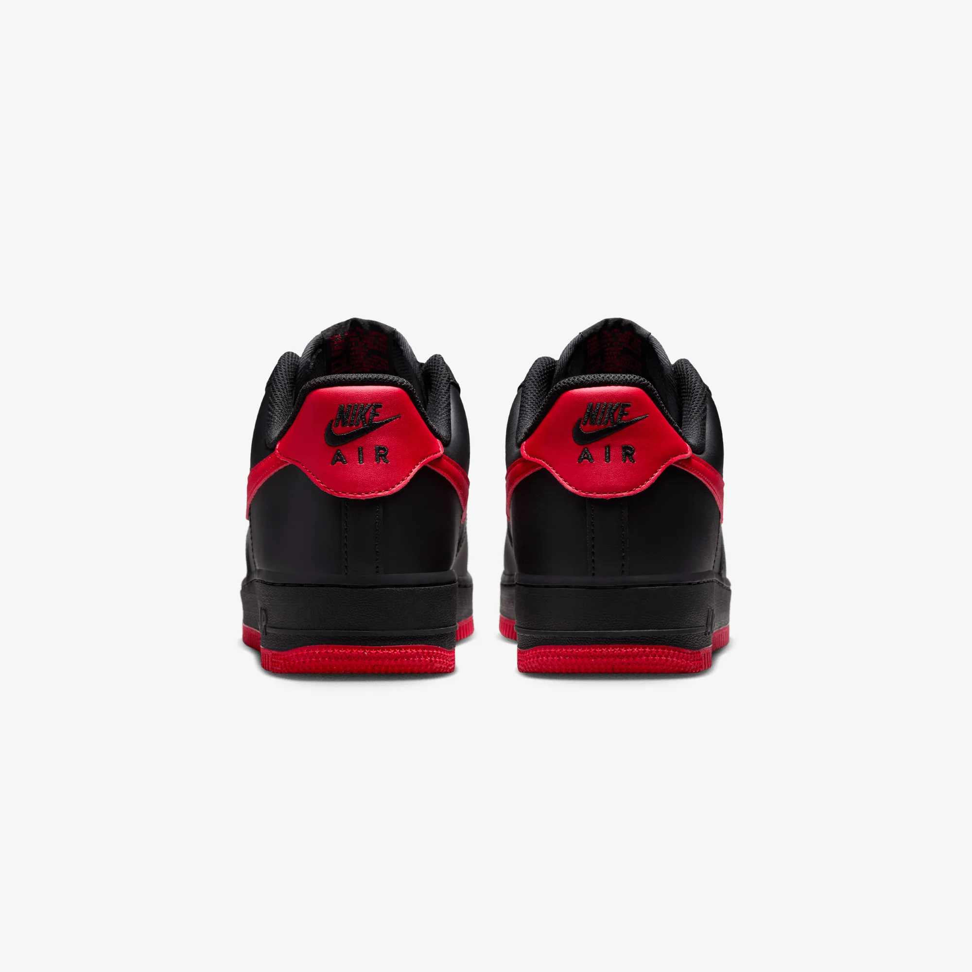 NIKE | AIR FORCE 1 '07 { BLACK/UNIVERSITY RED-BLACK - Image 4