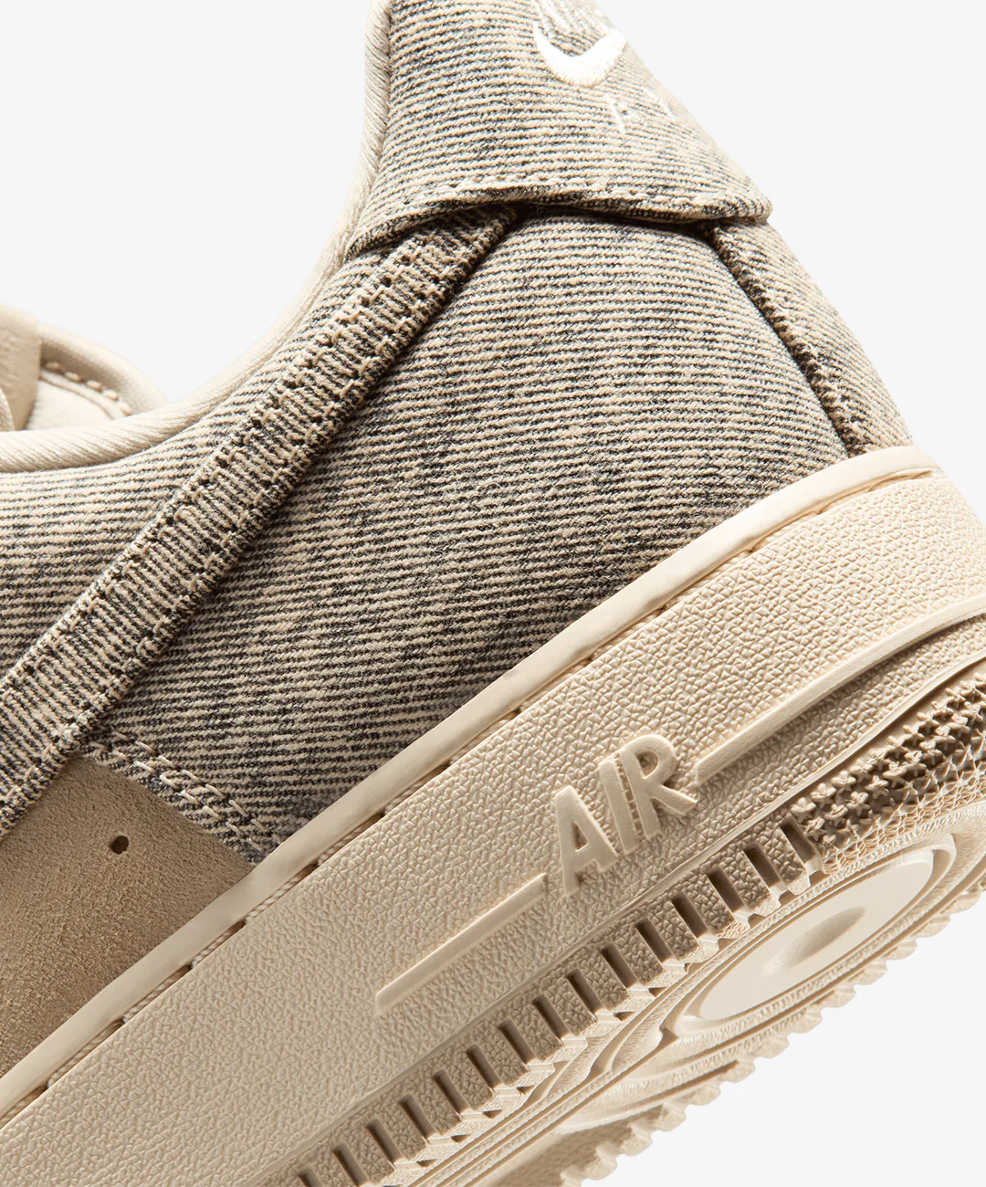 Nike | AIR FORCE 1 '07 LV8 "DENIM" { DESERT KHAKI/DESERT KHAKI-LT KHAKI - Image 6