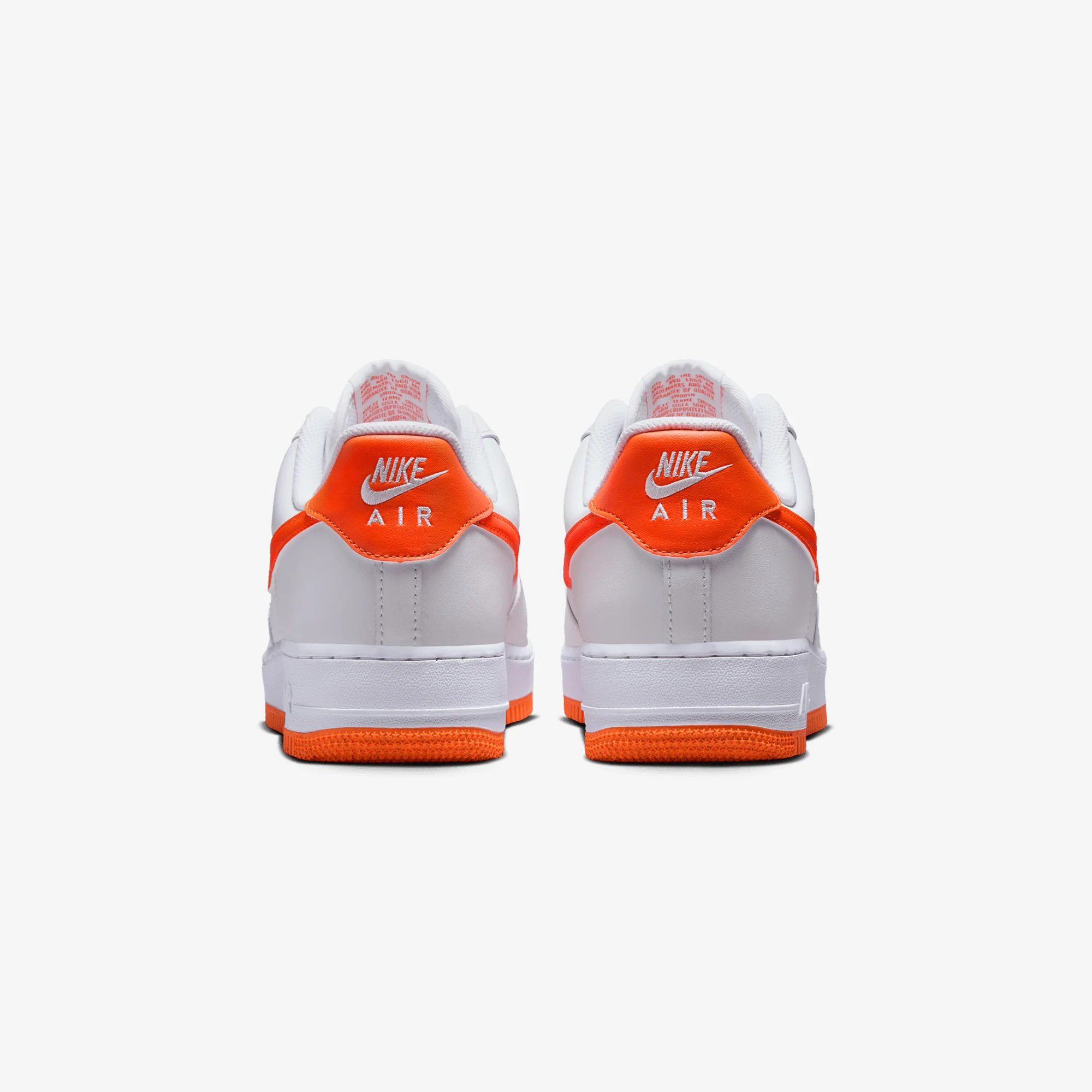 NIKE | AIR FORCE 1 '07 LV8 { WHITE/SAFETY ORANGE-WHITE - Image 3
