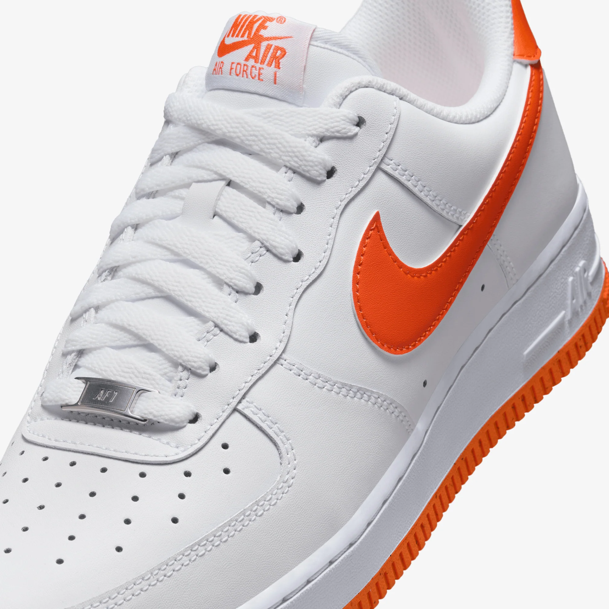 NIKE | AIR FORCE 1 '07 LV8 { WHITE/SAFETY ORANGE-WHITE - Image 4