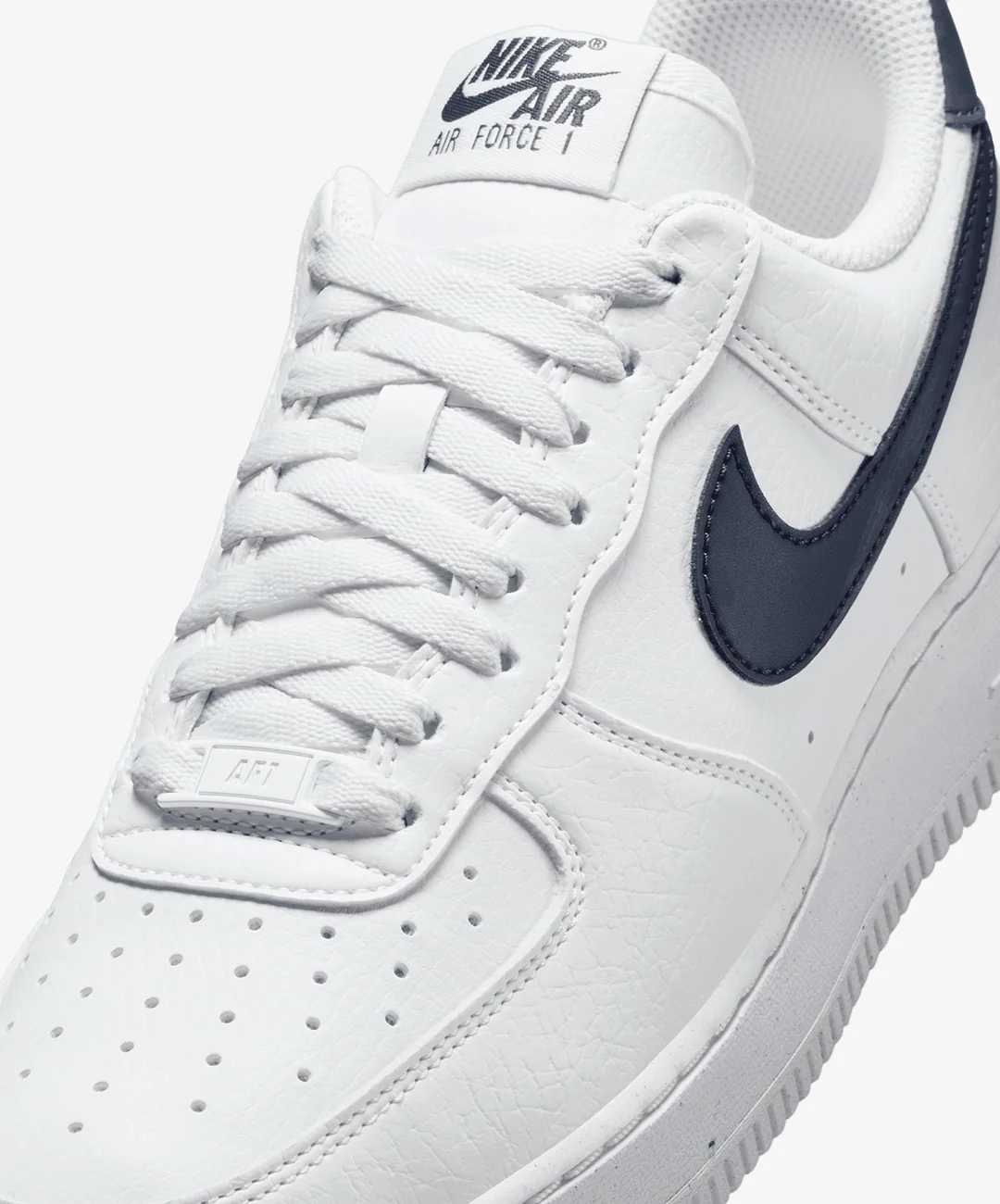 NIKE | AIR FORCE 1 '07 NEXT NATURE { WHITE/MIDNIGHT NAVY-WHITE - Image 5