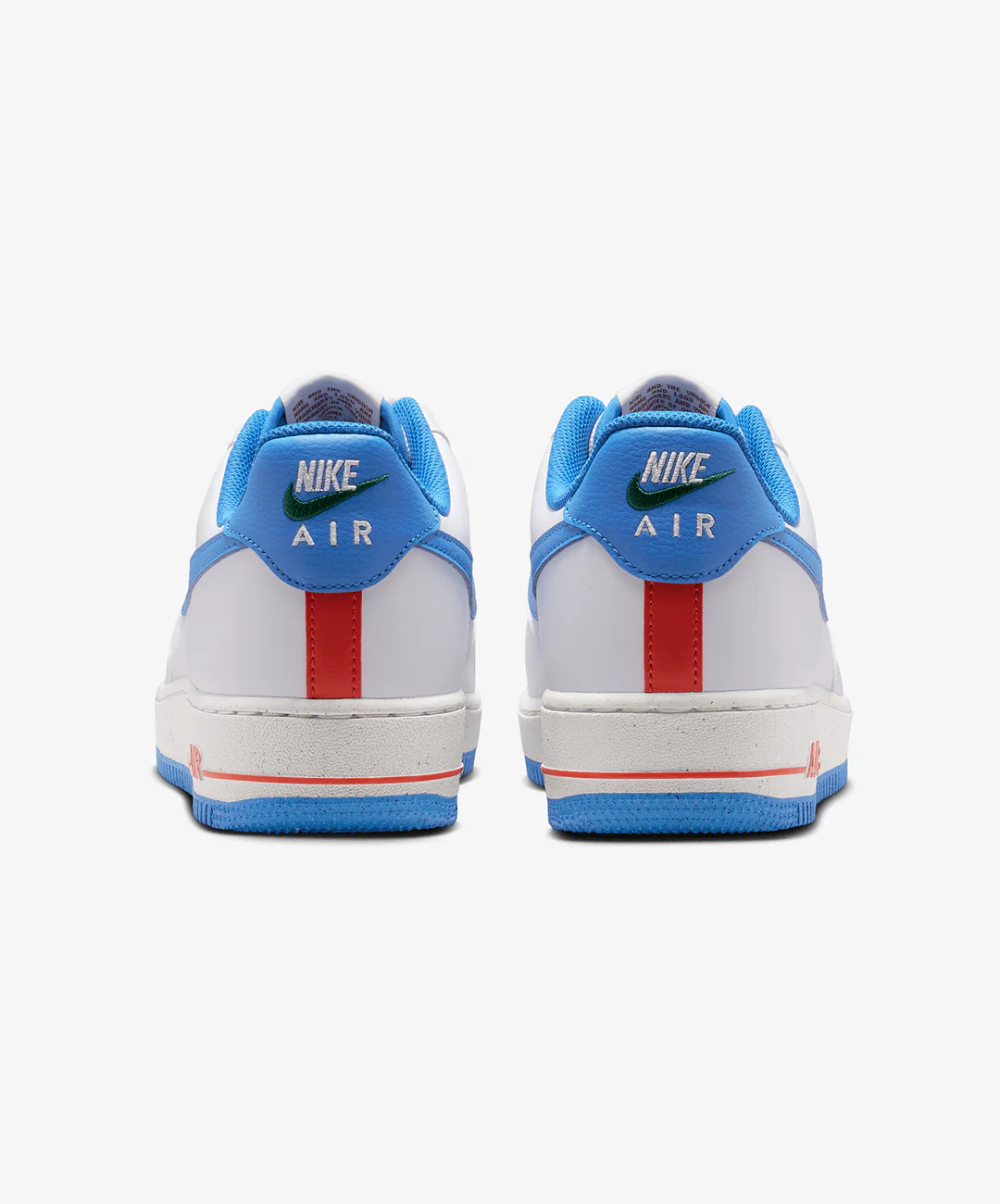 Nike | AIR FORCE 1 '07 NN { WHITE/ITALY BLUE-SAIL-TEAM ORANGE - Image 4