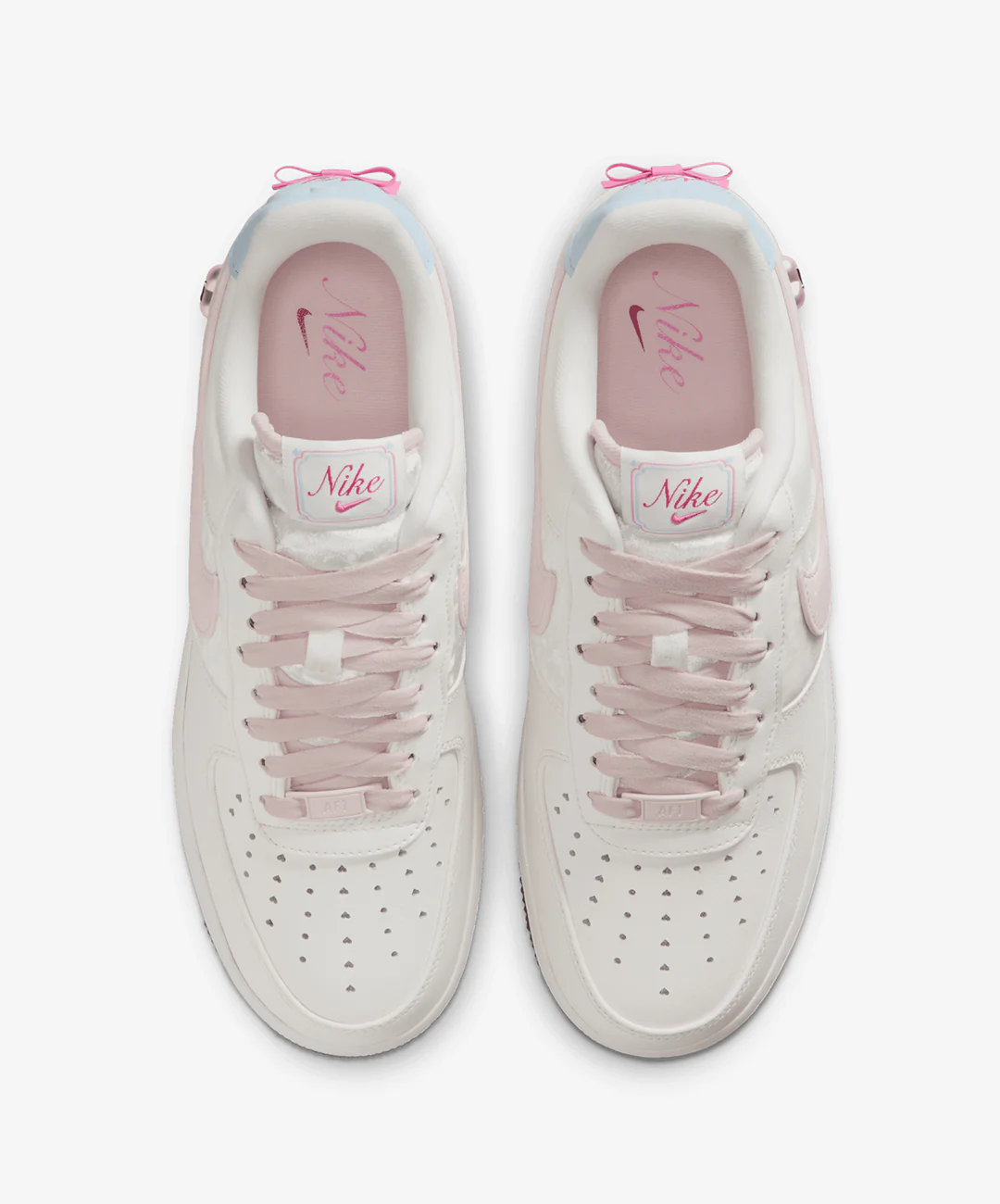 Nike | AIR FORCE 1 '07 { SAIL/SILT RED-SAIL-LT ARMORY BLUE - Image 2