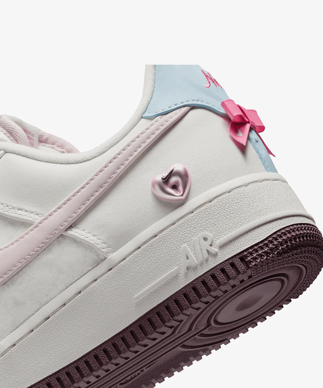 Nike | AIR FORCE 1 '07 { SAIL/SILT RED-SAIL-LT ARMORY BLUE - Image 4