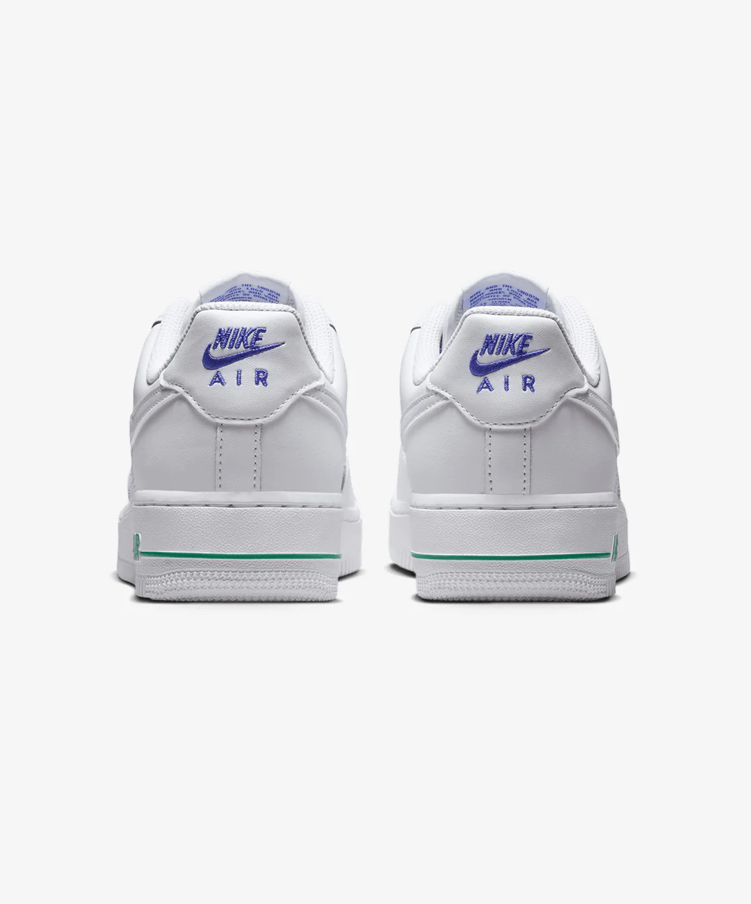 Nike | AIR FORCE 1 '07 SE { WHITE/WHITE-PERSIAN VIOLET-STADIUM GREEN - Image 4