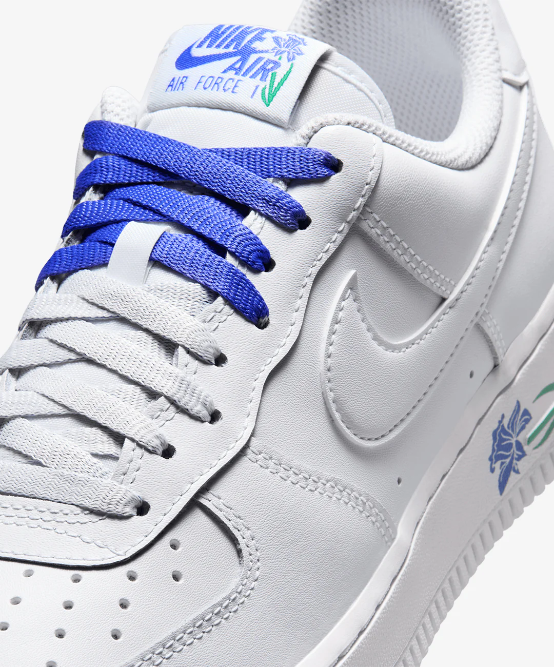 Nike | AIR FORCE 1 '07 SE { WHITE/WHITE-PERSIAN VIOLET-STADIUM GREEN - Image 5