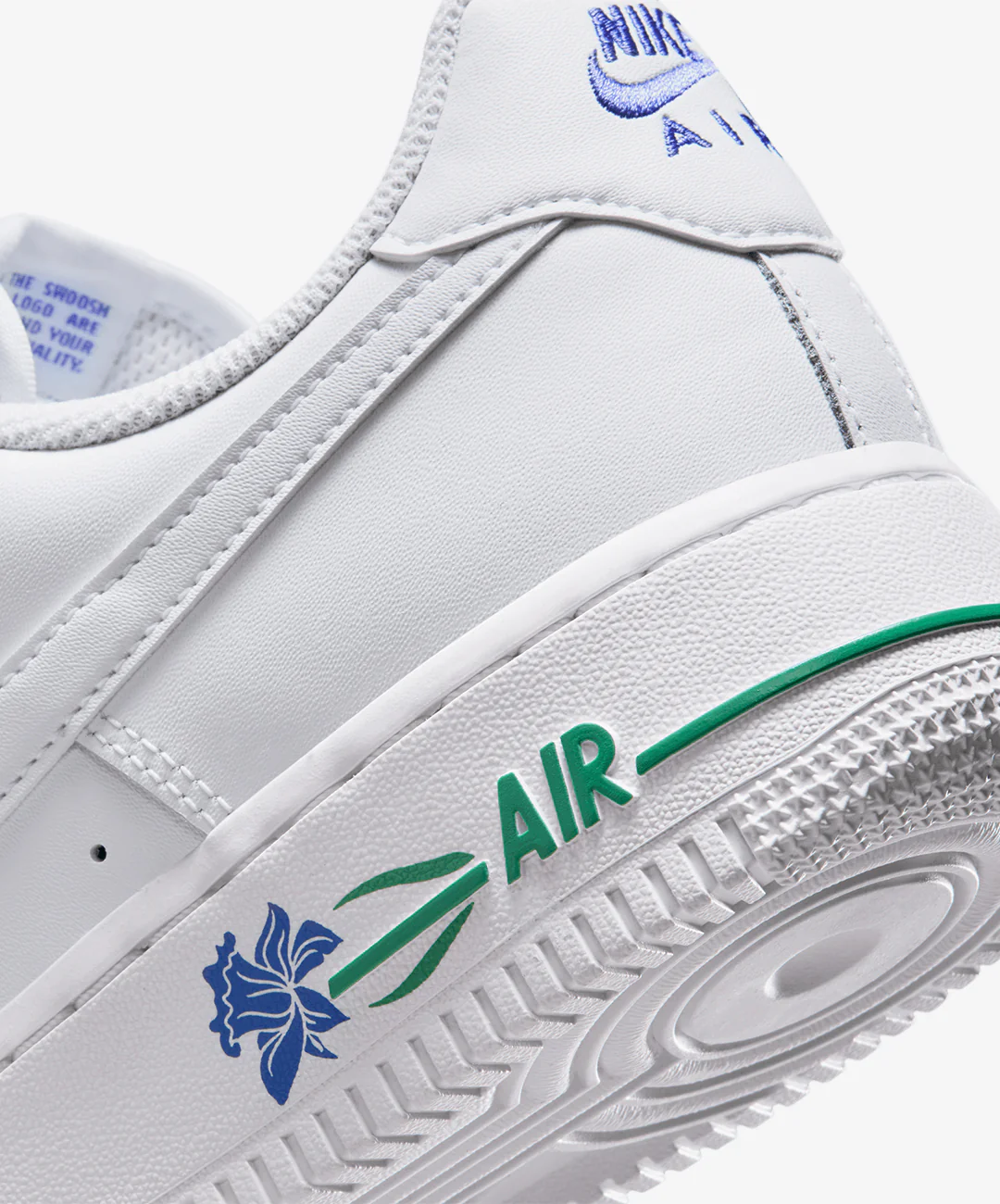 Nike | AIR FORCE 1 '07 SE { WHITE/WHITE-PERSIAN VIOLET-STADIUM GREEN - Image 6