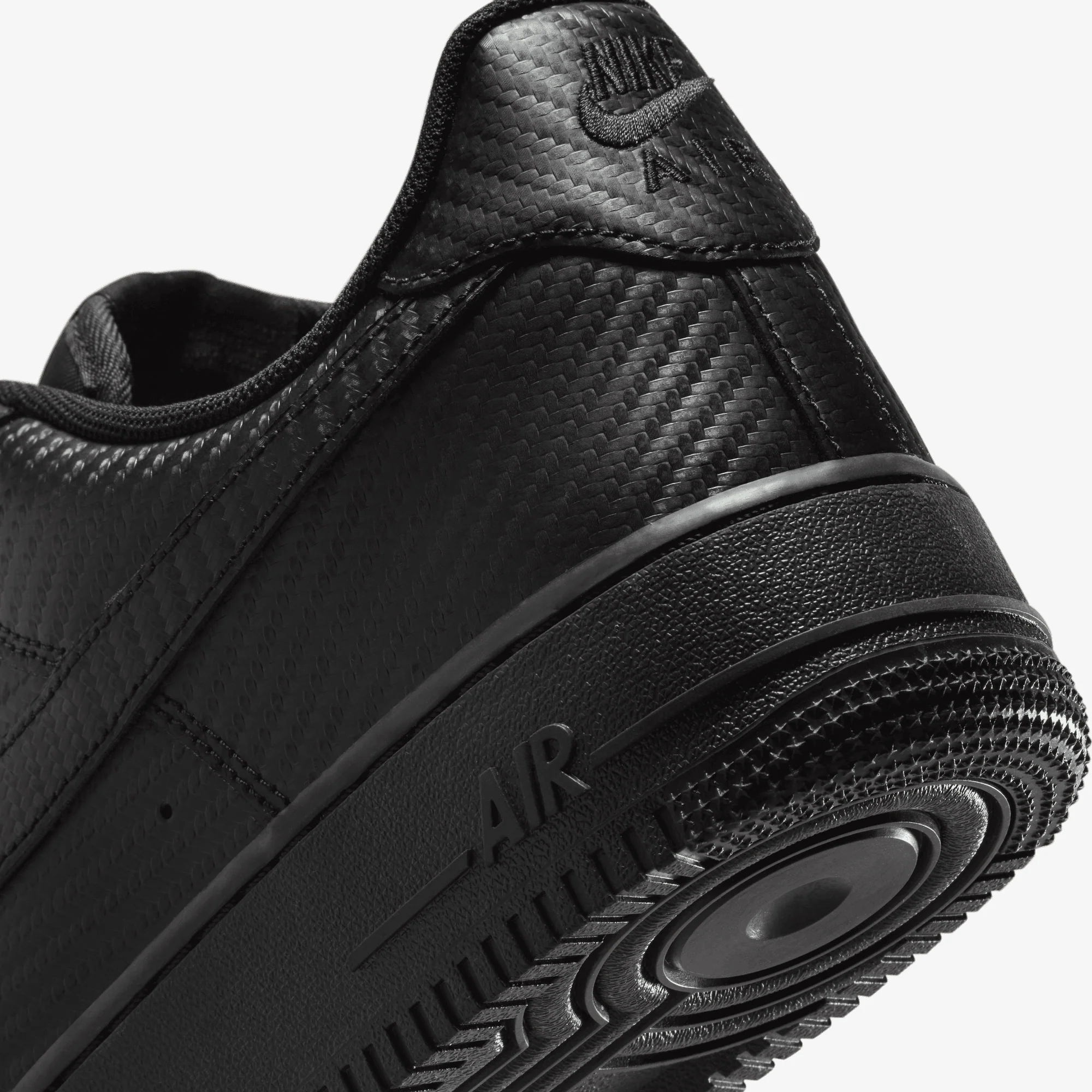 NIKE | AIR FORCE 1 '07 TEXTURE { BLACK/BLACK - Image 6