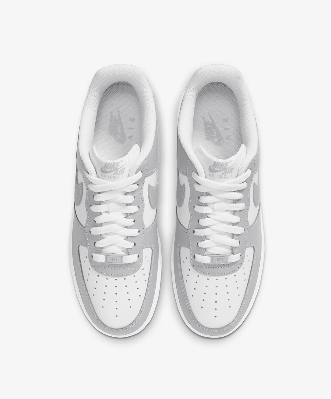 Nike | AIR FORCE 1 '07 { WHITE/LT SMOKE GREY-WHITE-LT SMOKE GREY - Image 2