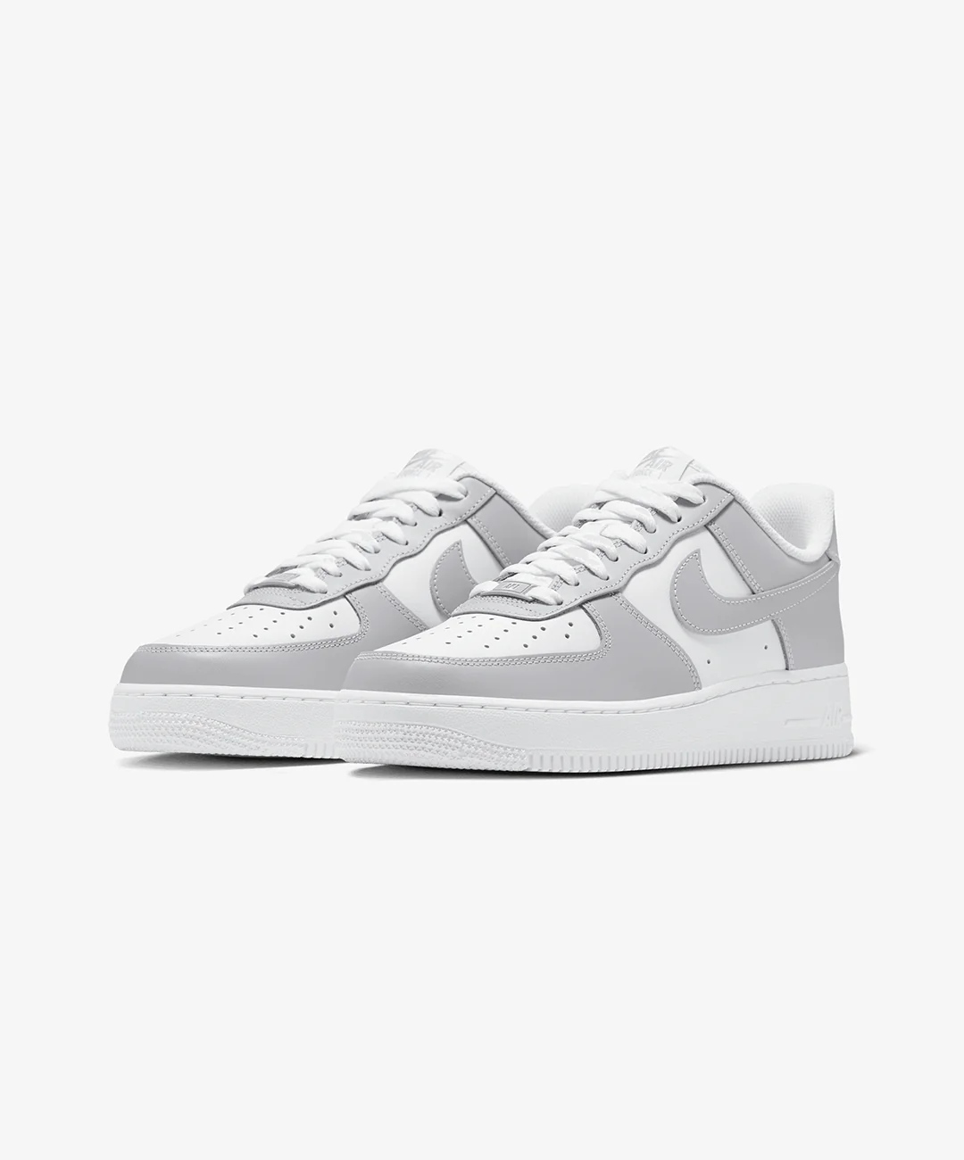 Nike | AIR FORCE 1 '07 { WHITE/LT SMOKE GREY-WHITE-LT SMOKE GREY - Image 3