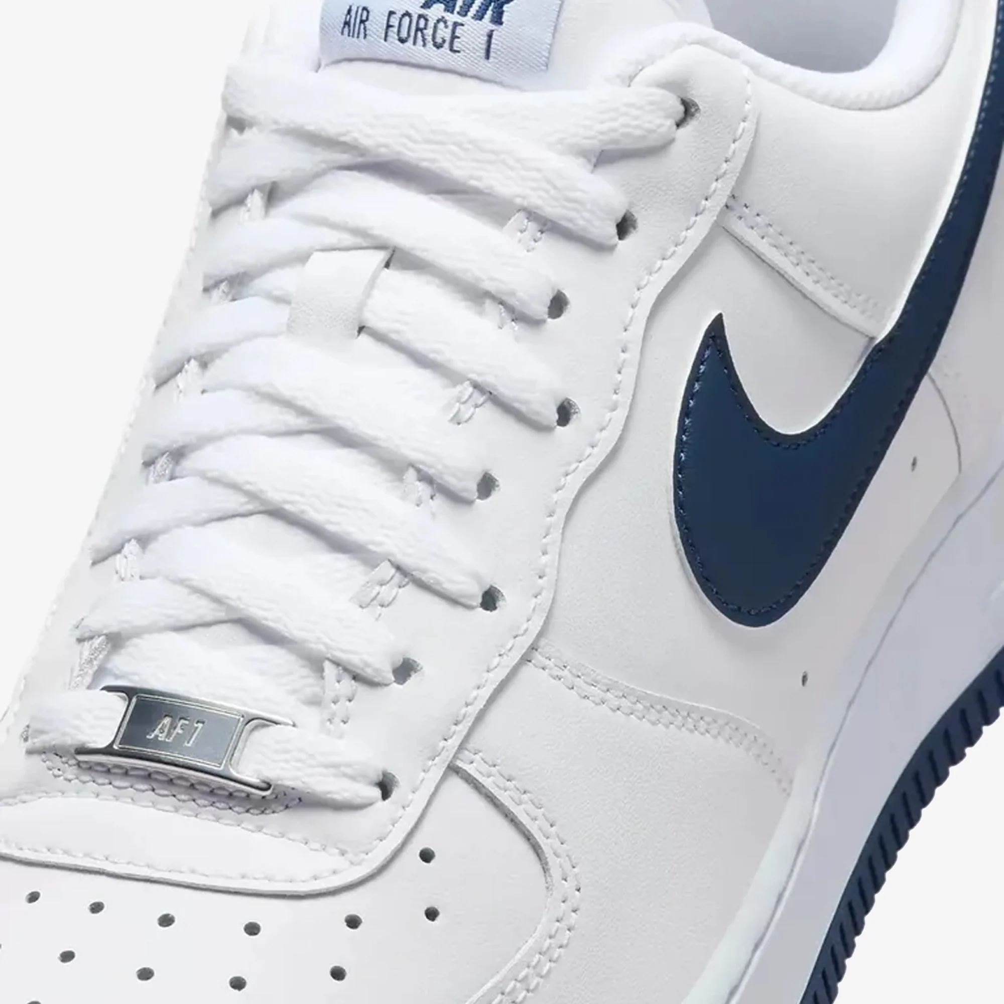 NIKE | AIR FORCE 1 '07 { WHITE/MIDNIGHT NAVY-WHITE - Image 4