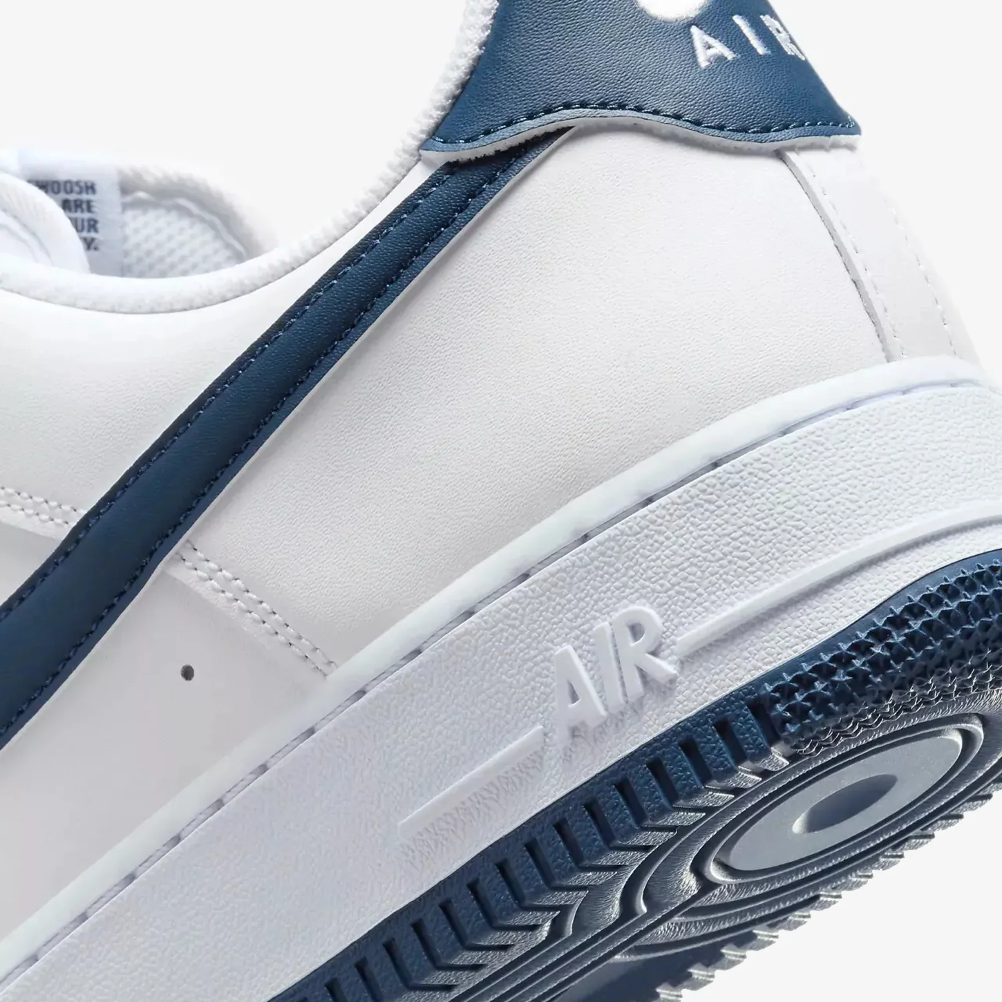 NIKE | AIR FORCE 1 '07 { WHITE/MIDNIGHT NAVY-WHITE - Image 5