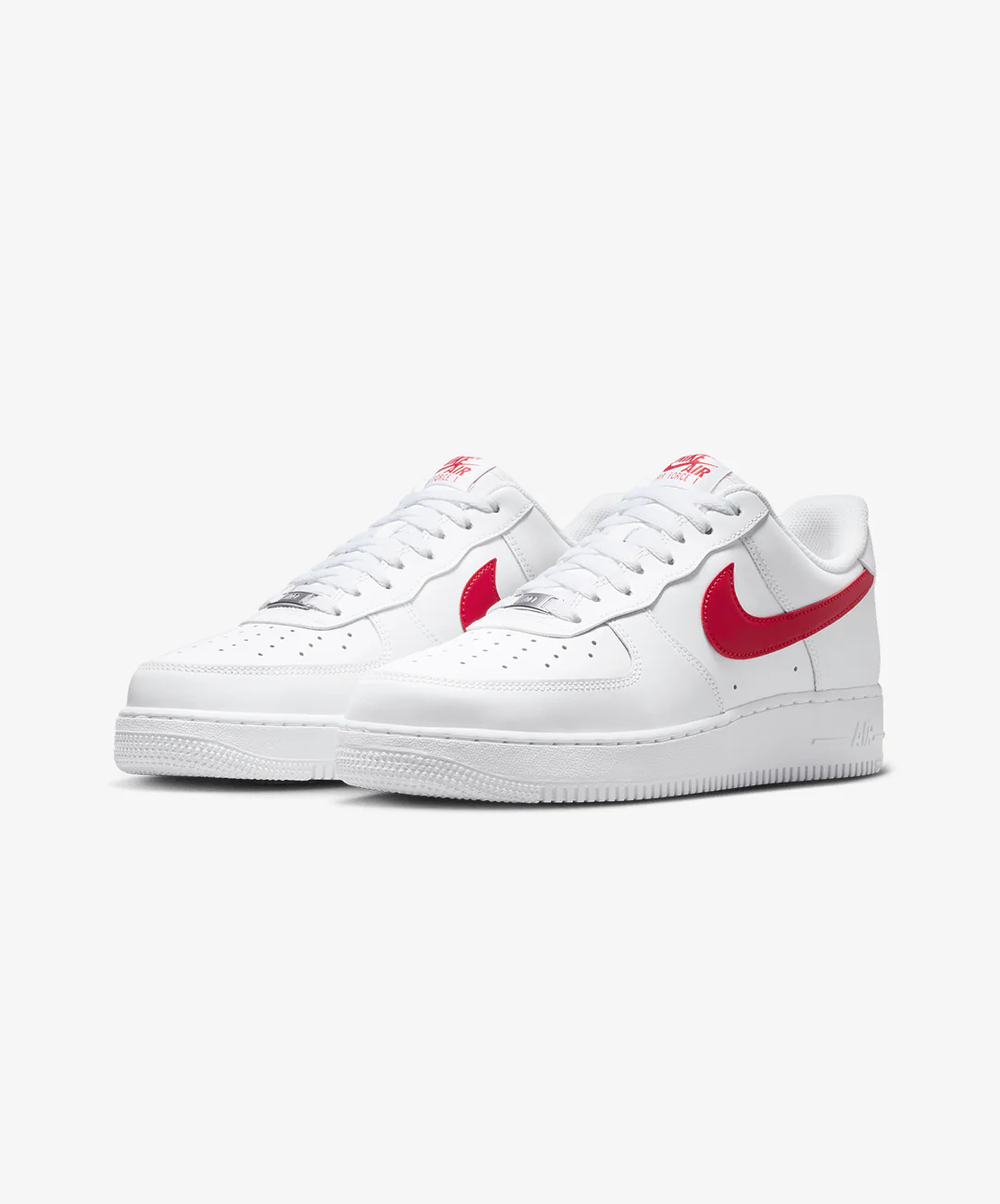 Nike | AIR FORCE 1 '07 { WHITE/UNIVERSITY RED - Image 3