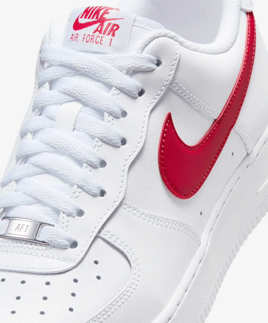 Nike | AIR FORCE 1 '07 { WHITE/UNIVERSITY RED - Image 5