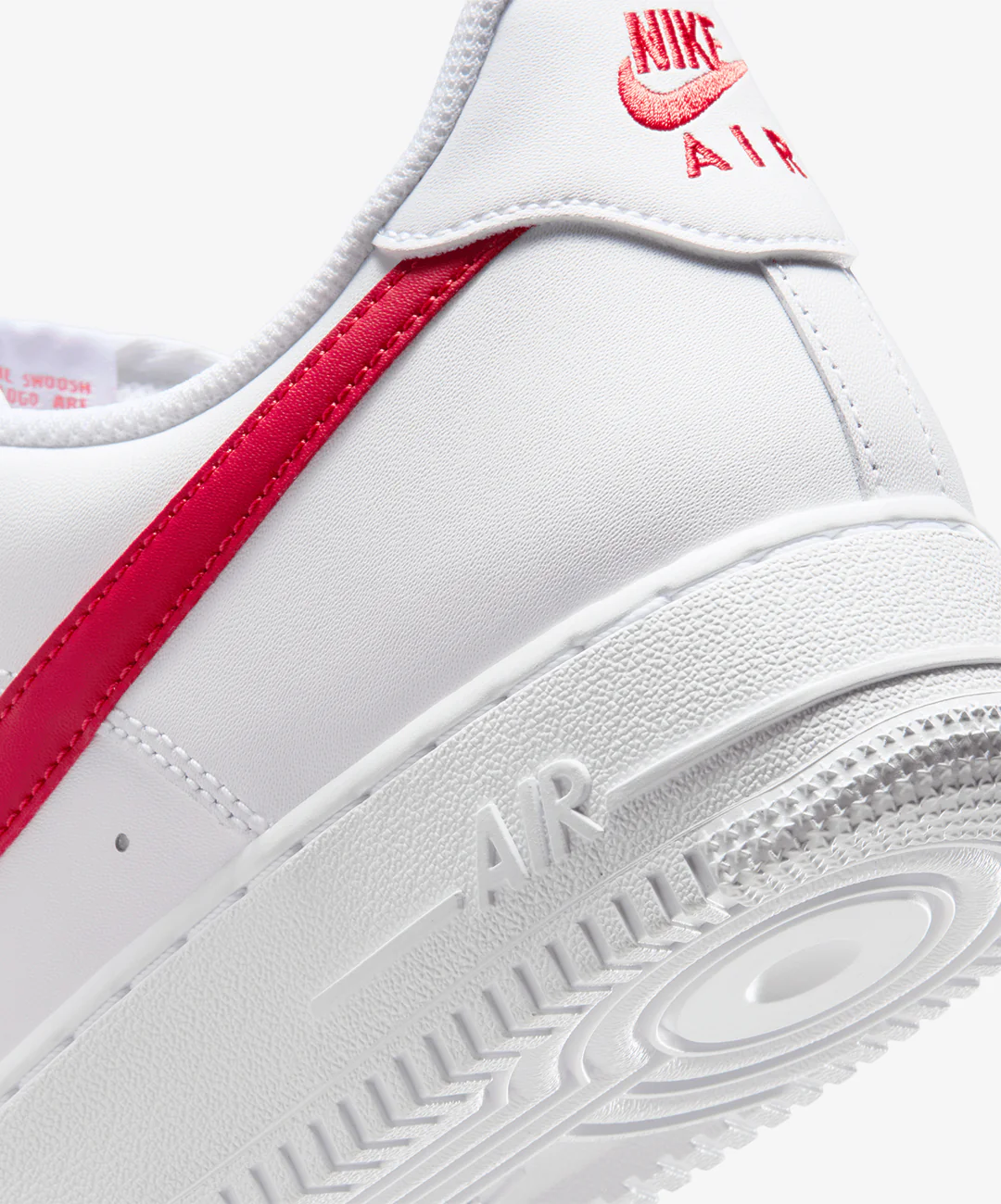 Nike | AIR FORCE 1 '07 { WHITE/UNIVERSITY RED - Image 6