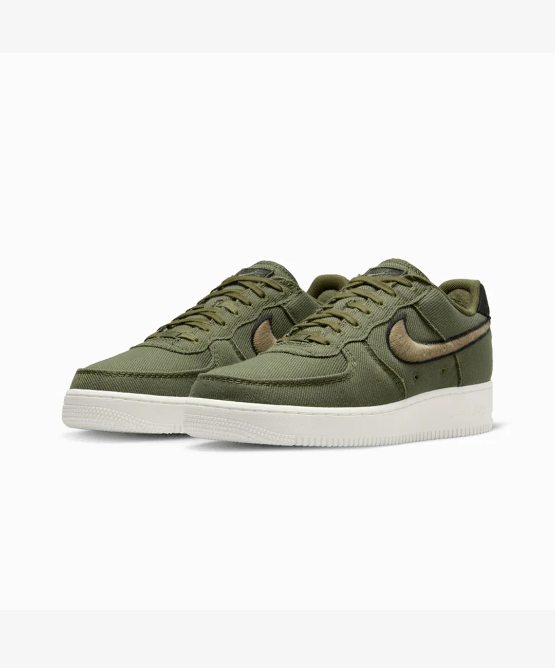 NIKE | AIR FORCE 1 LOW CANVAS { ARMY OLIVE/MATTE OLIVE-PHANTOM-BLACK - Image 3