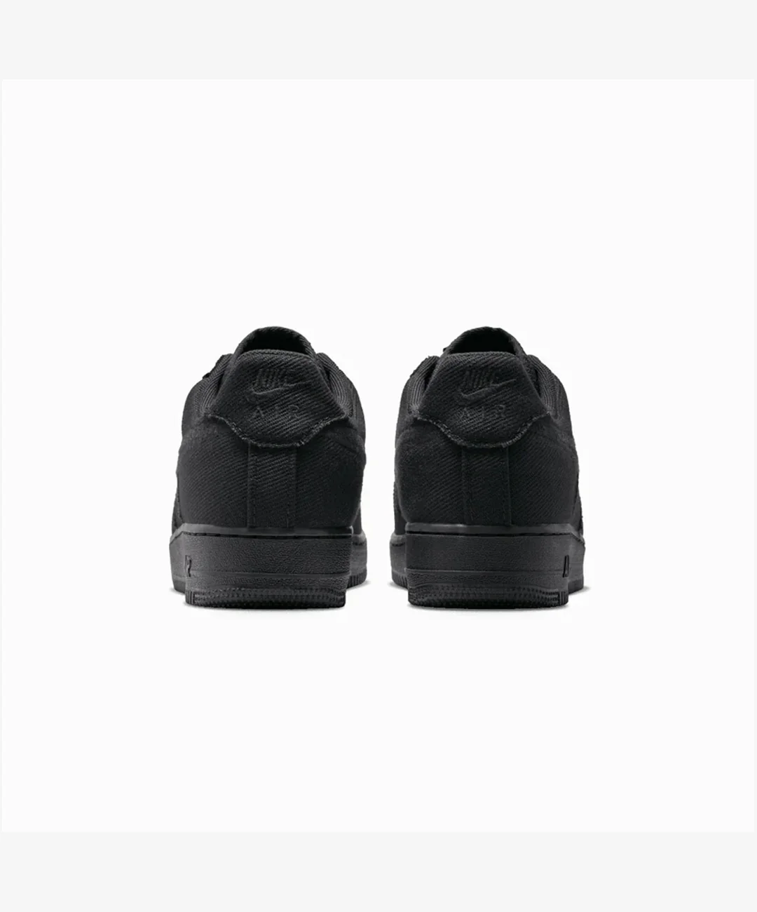NIKE | AIR FORCE 1 LOW CANVAS { BLACK/BLACK - Image 4