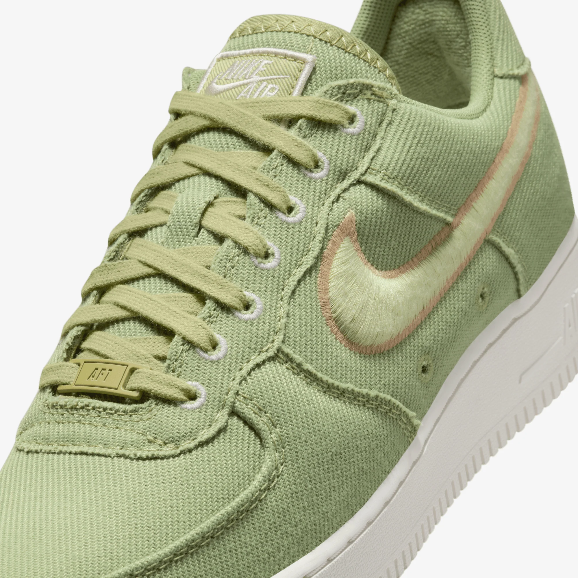 NIKE | AIR FORCE 1 LOW CANVAS { DUSTY OLIVE/OLIVE AURA-HEMP-PHANTOM - Image 5
