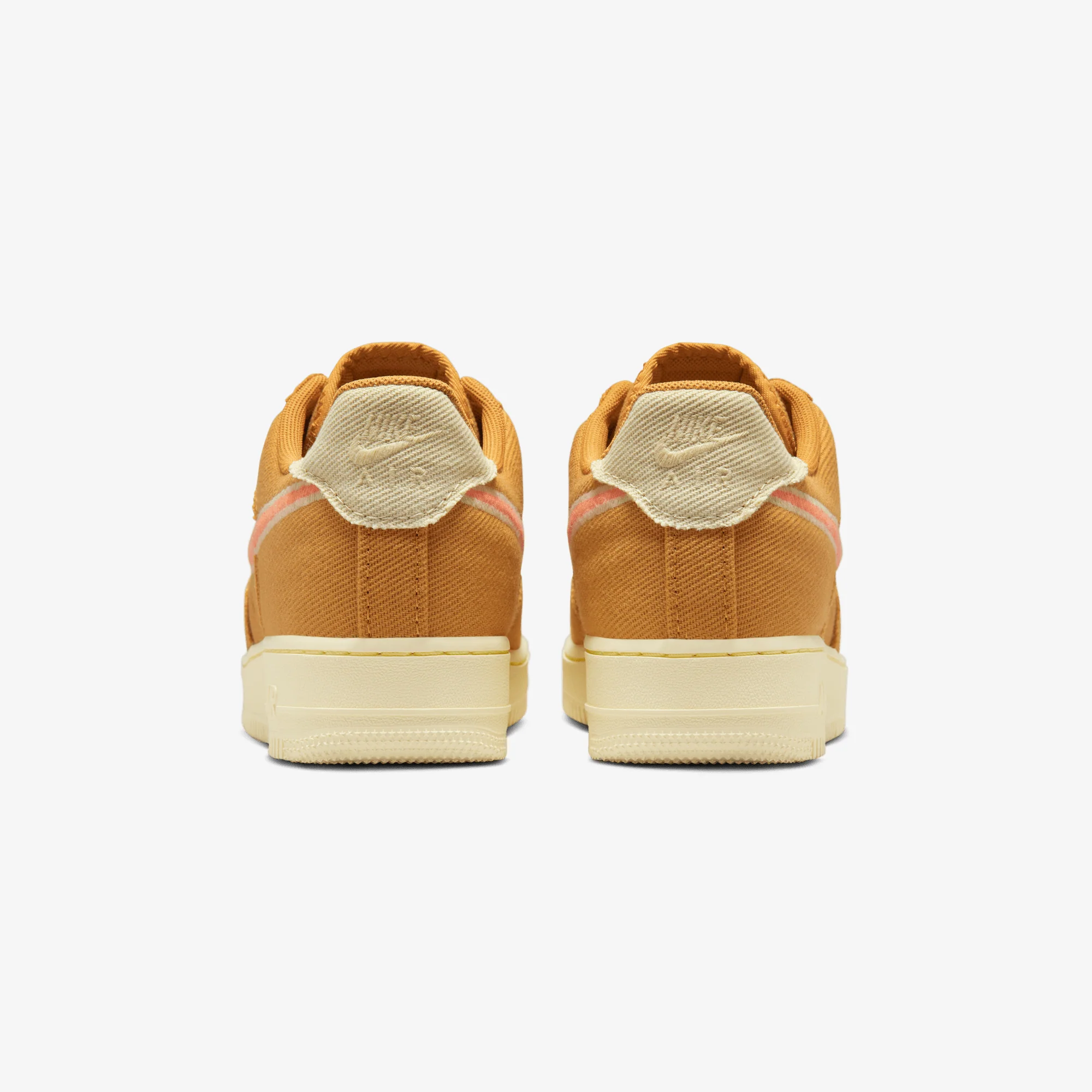 NIKE | AIR FORCE 1 LOW CANVAS { WHEAT/ORANGE TRANCE-TEAM GOLD-ALABASTER - Image 4