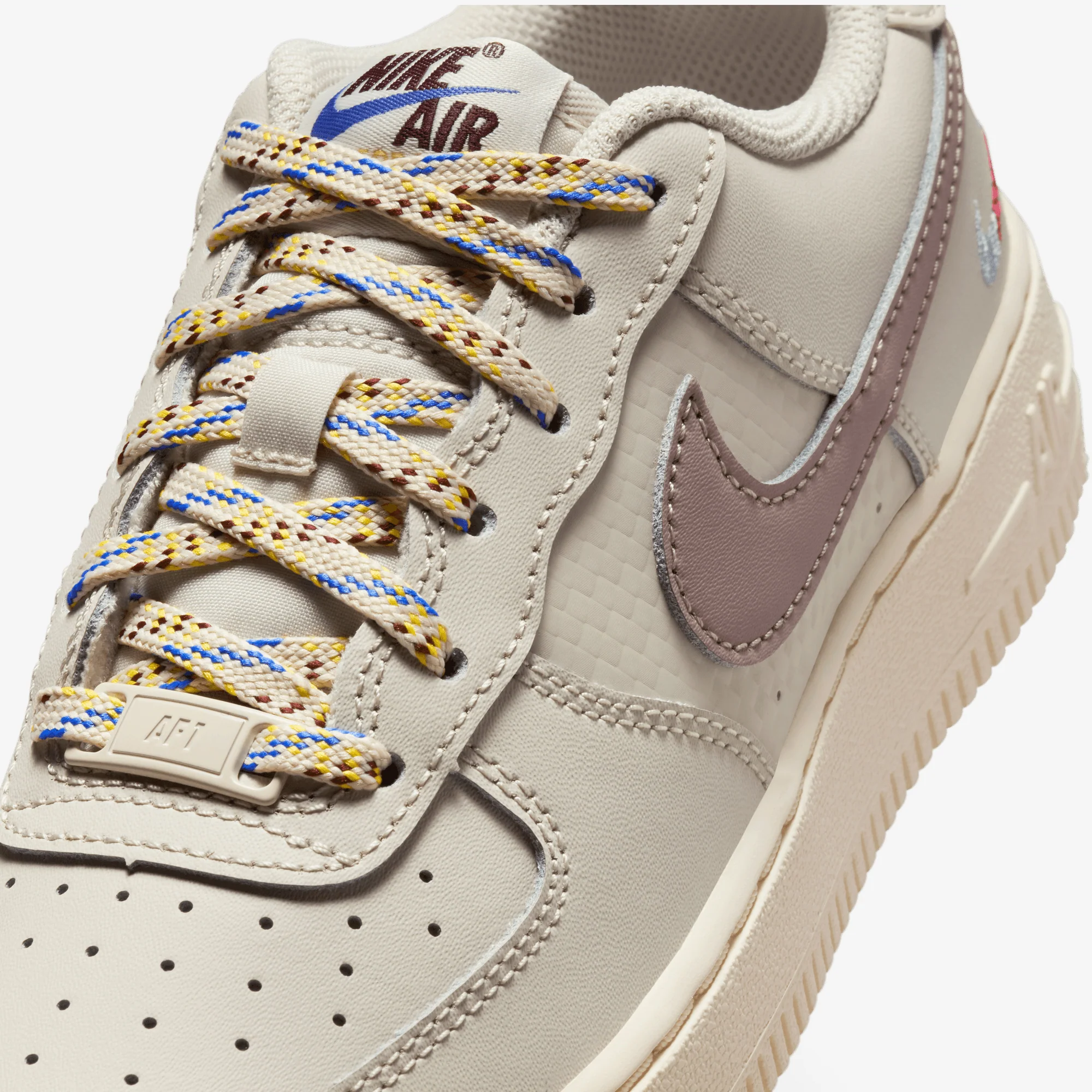 NIKE | AIR FORCE 1 LV8 1 (GS) { LT OREWOOD BRN/MALT-BURGUNDY CRUSH - Image 5