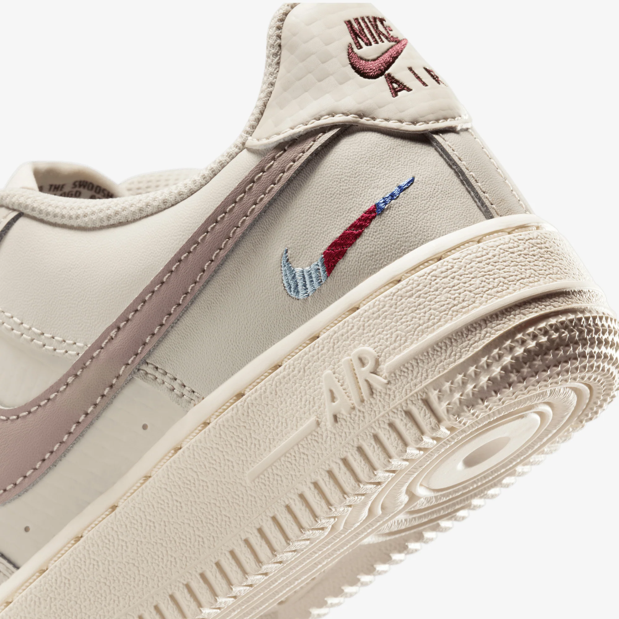NIKE | AIR FORCE 1 LV8 1 (GS) { LT OREWOOD BRN/MALT-BURGUNDY CRUSH - Image 6