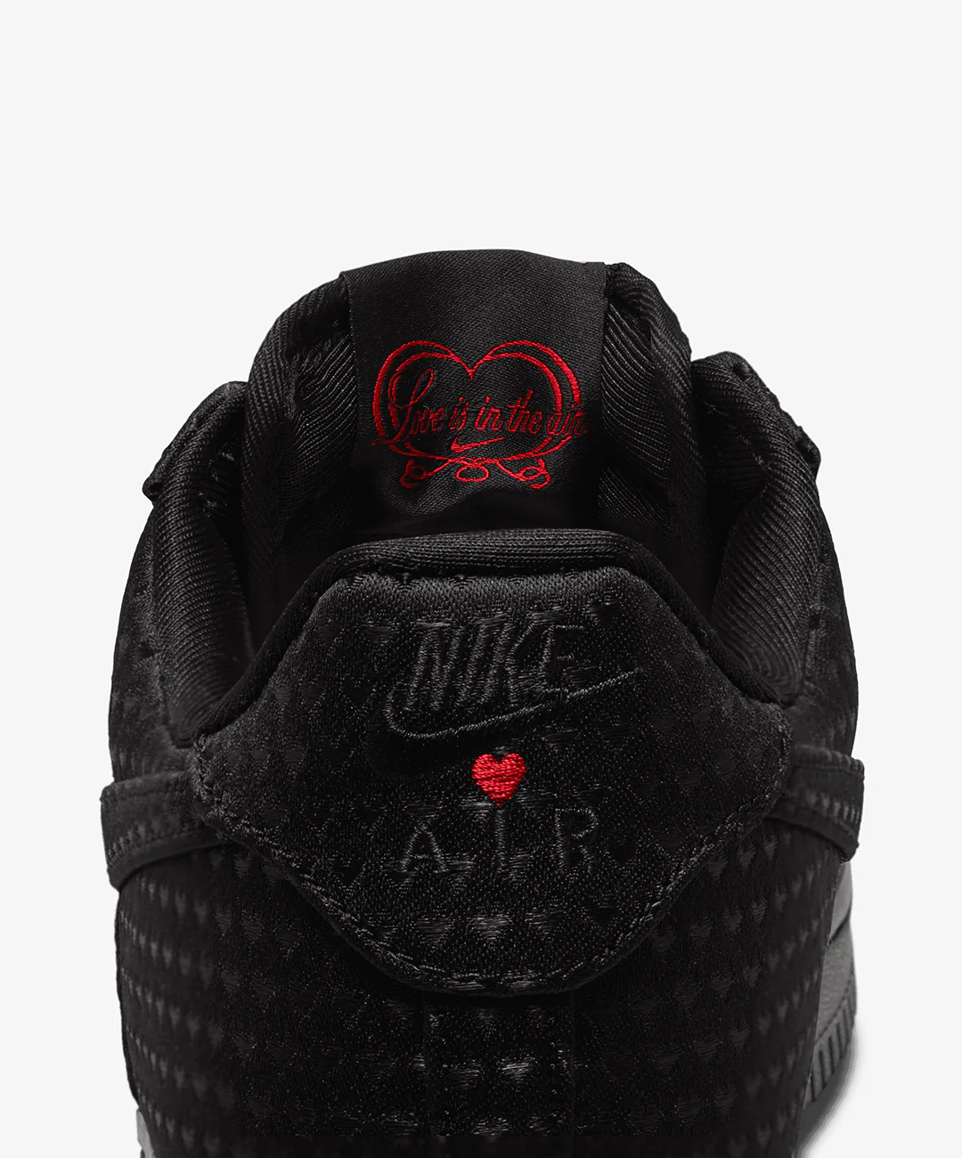 Nike | AIR FORCE 1 RETRO "VALENTINE'S DAY" { BLACK/BLACK-UNIVERSITY RED - Image 7