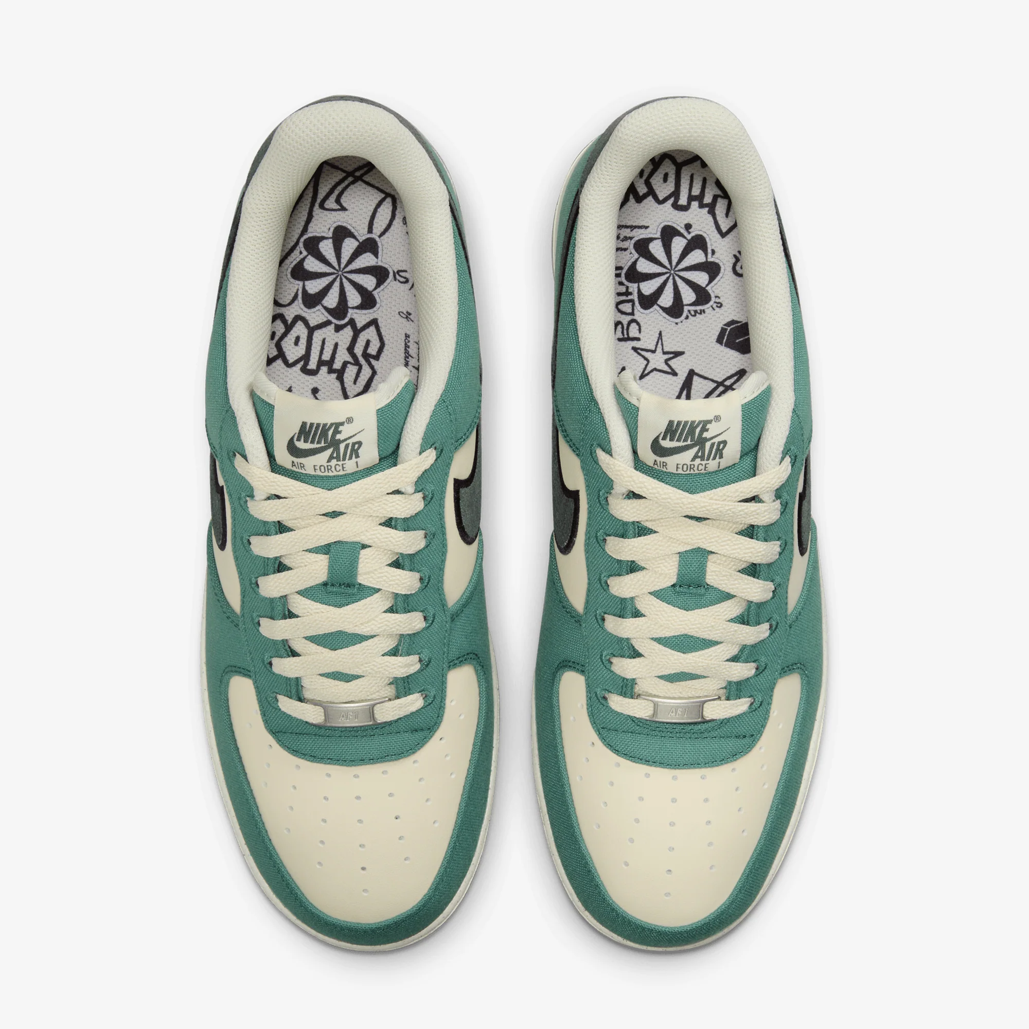 NIKE | AIR FORCE 1'07 LV8 { COCONUT MILK/VINTAGE GREEN-BICOASTAL - Image 2