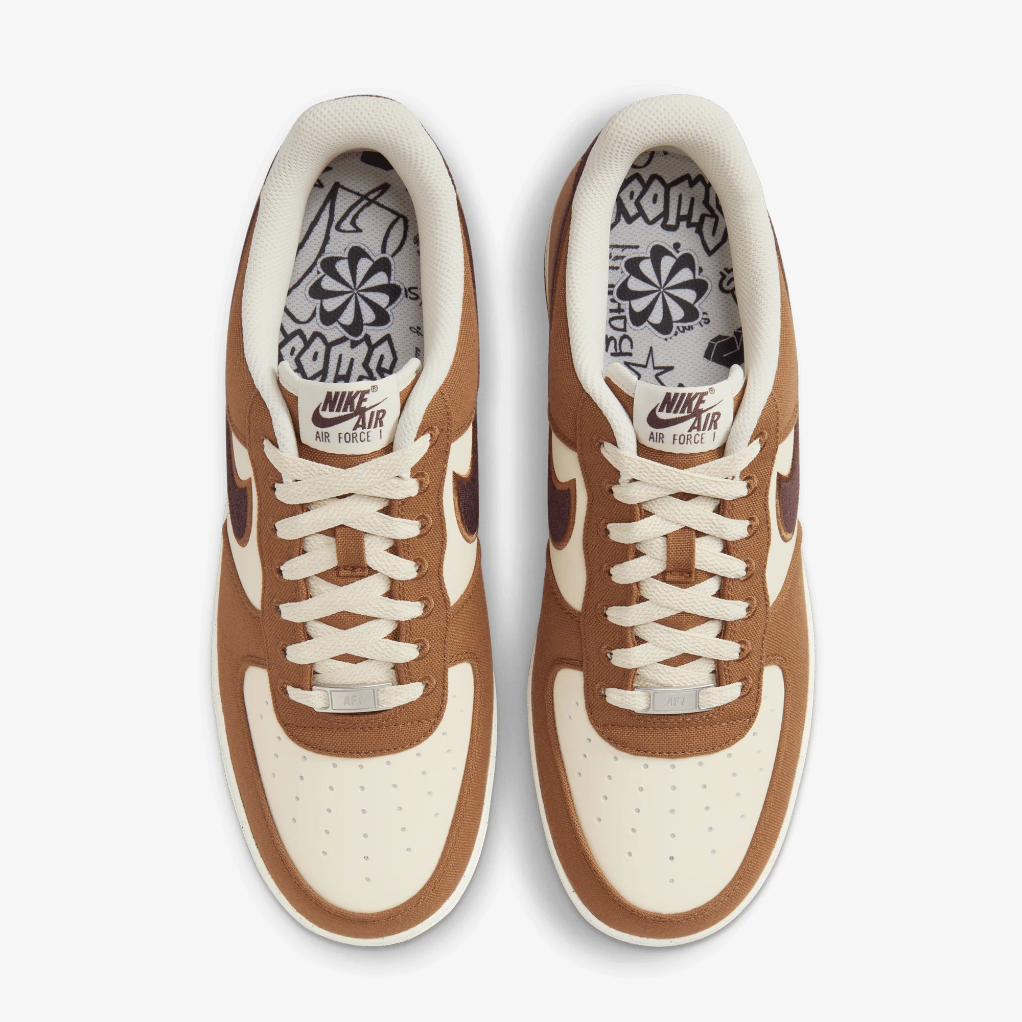 NIKE | AIR FORCE 1'07 LV8 { LT BRITISH TAN/BURGUNDY CRUSH - Image 2