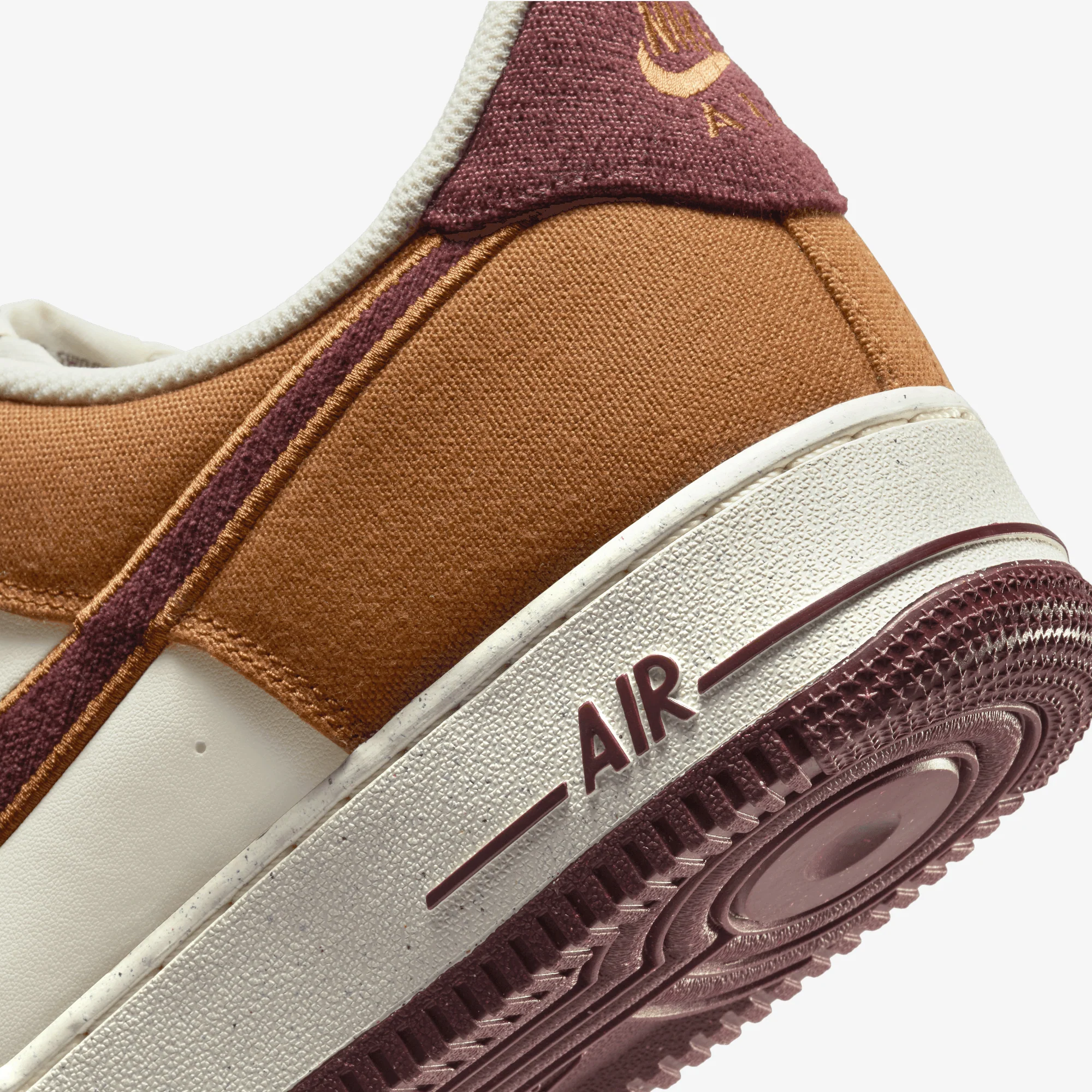 NIKE | AIR FORCE 1'07 LV8 { LT BRITISH TAN/BURGUNDY CRUSH - Image 6