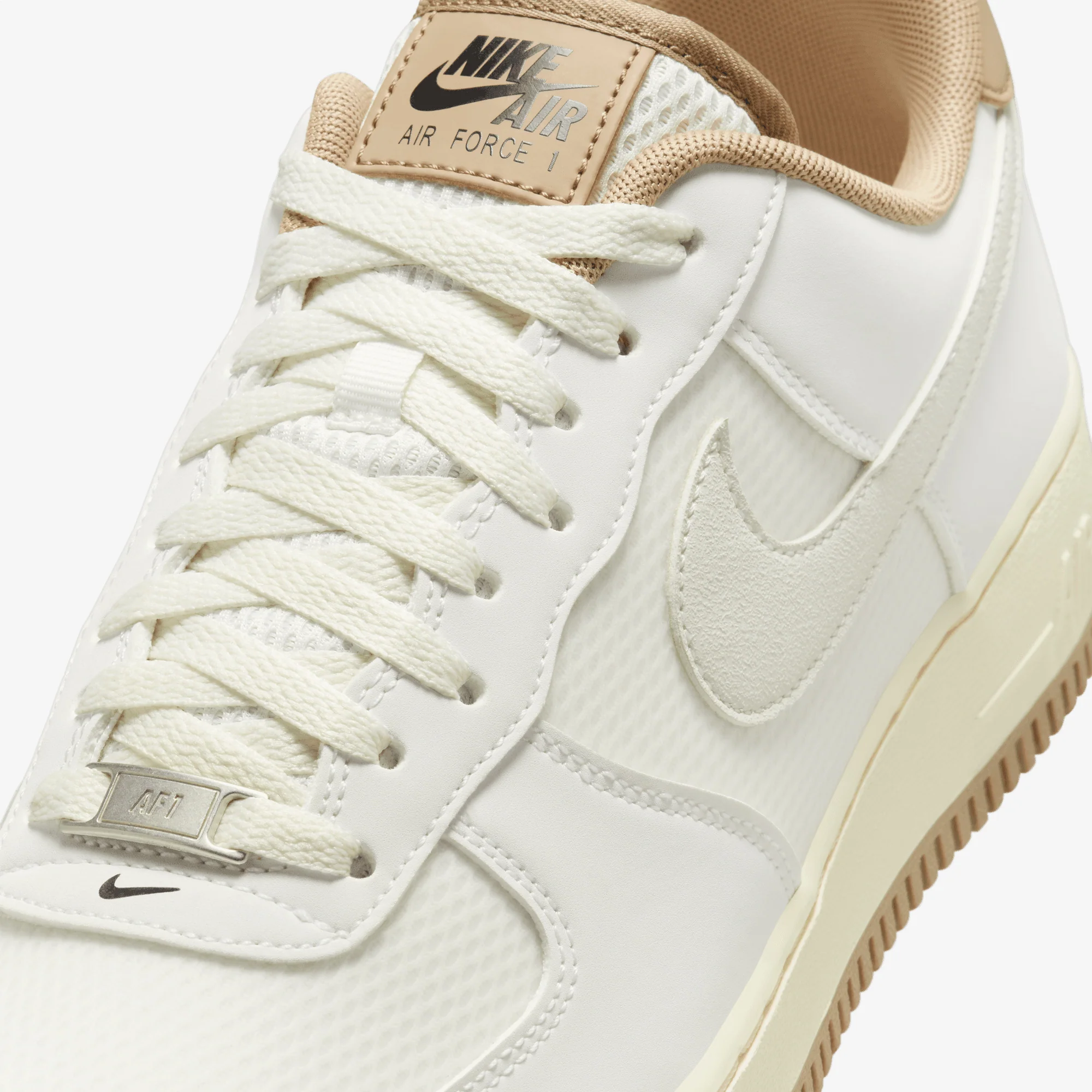 NIKE | AIR FORCE 1'07 LV8 { SUMMIT WHITE/SUMMIT WHITE-KHAKI - Image 5