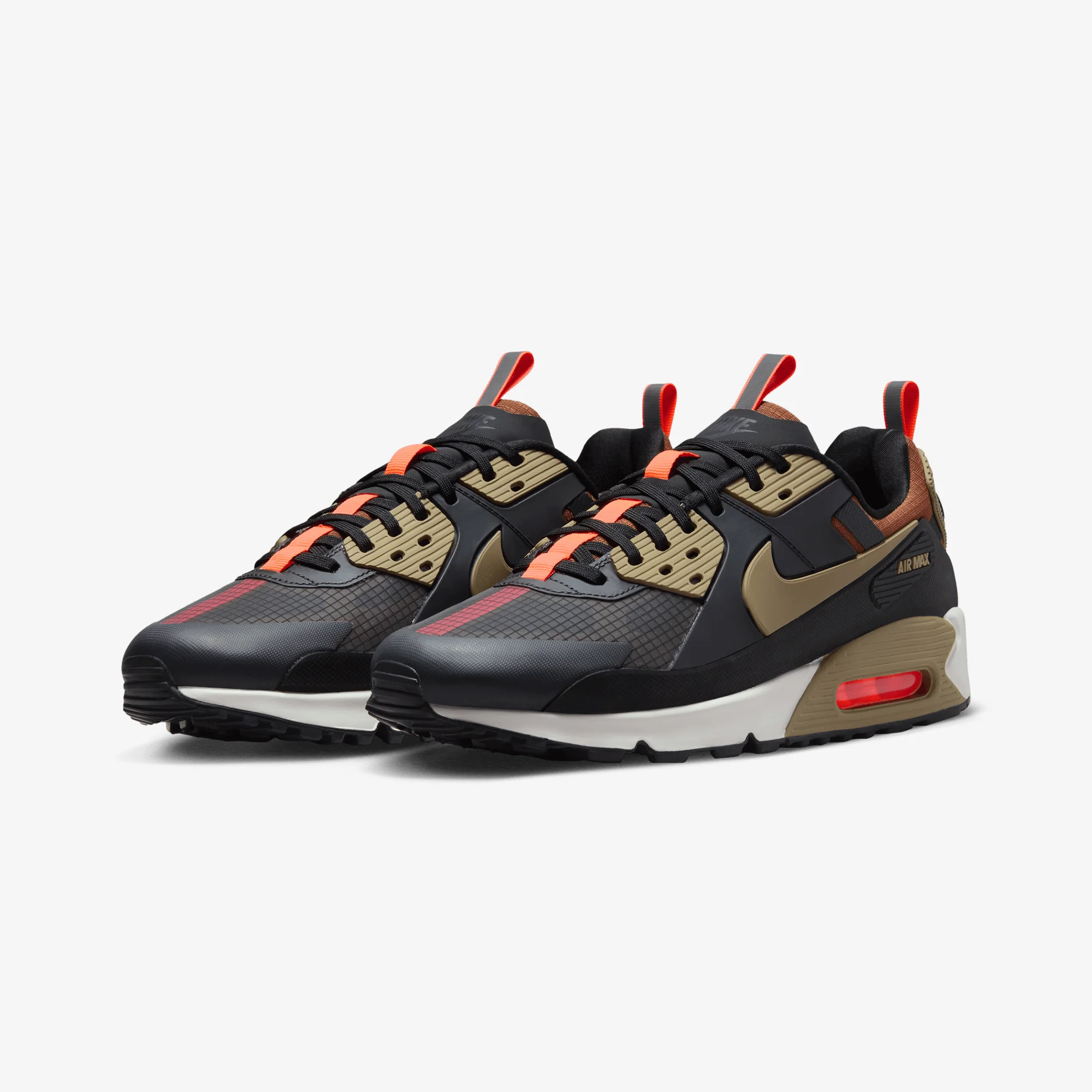 NIKE | AIR MAX 90 DRIFT { DK SMOKE GREY/KHAKI-BLACK-HYPER CRIMSON - Image 3