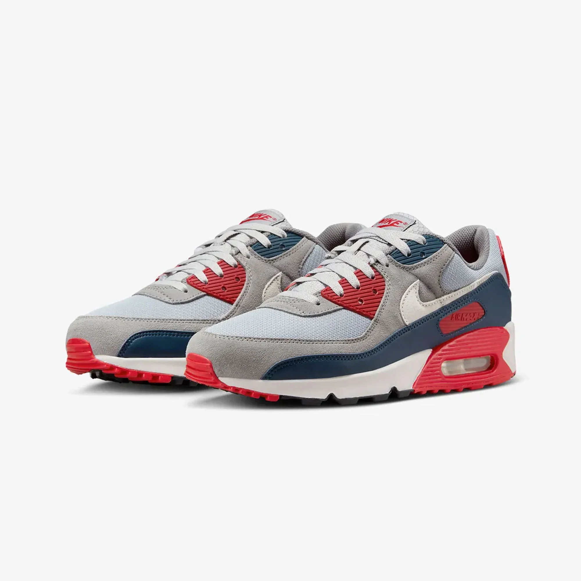 NIKE | AIR MAX 90 { LT SMOKE GREY/PHANTOM-ARMORY NAVY - Image 2