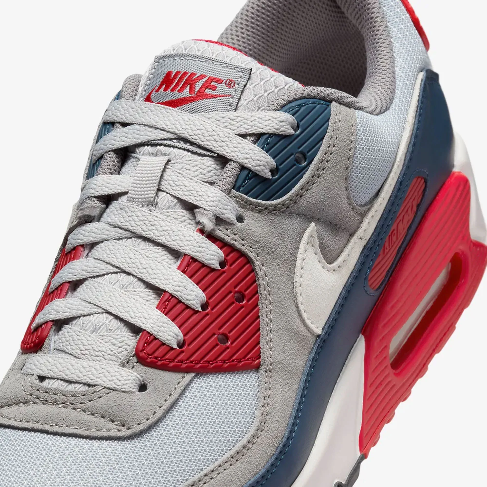 NIKE | AIR MAX 90 { LT SMOKE GREY/PHANTOM-ARMORY NAVY - Image 4