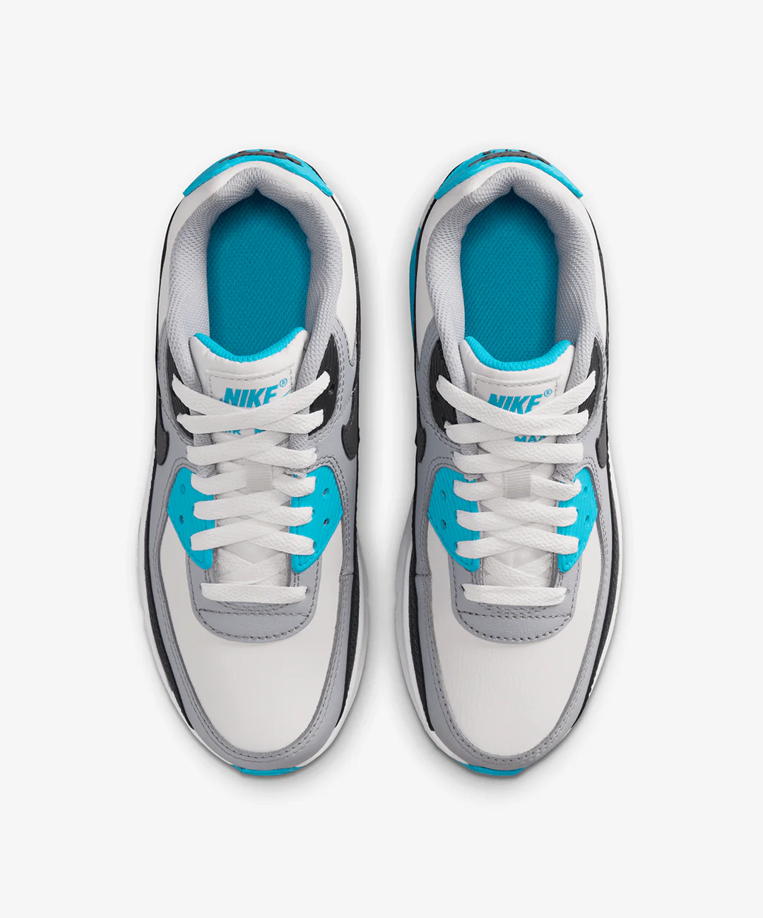 Nike | AIR MAX 90 LTR { PLATINUM TINT/IRON GREY-BLUE LIGHTNING - Image 2
