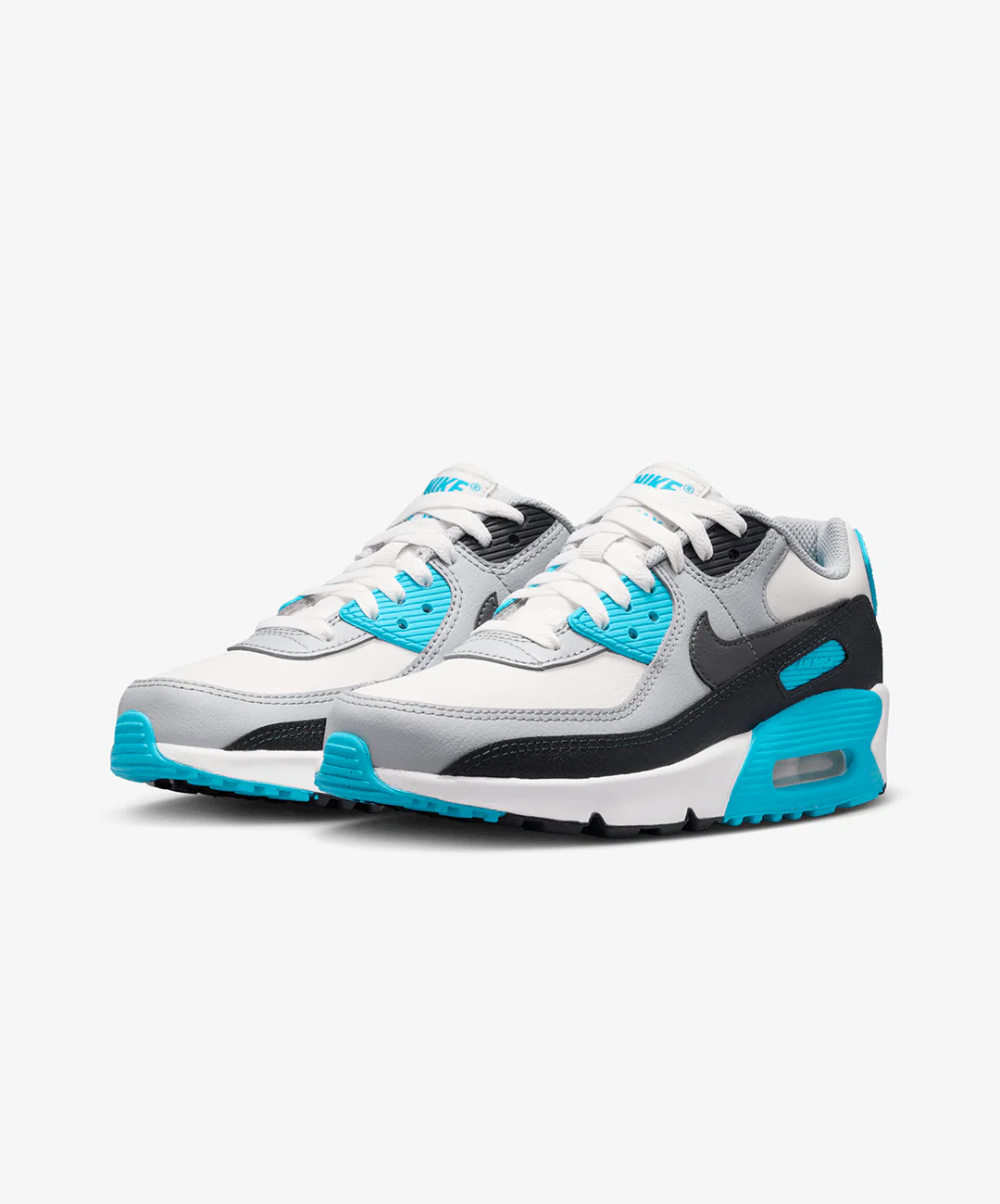 Nike | AIR MAX 90 LTR { PLATINUM TINT/IRON GREY-BLUE LIGHTNING - Image 3