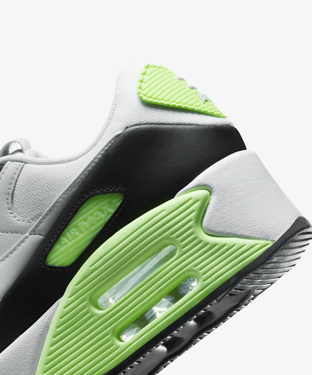 Nike | AIR MAX 90 LV8 { PHOTON DUST/WHITE-LIME BLAST-BLACK - Image 5