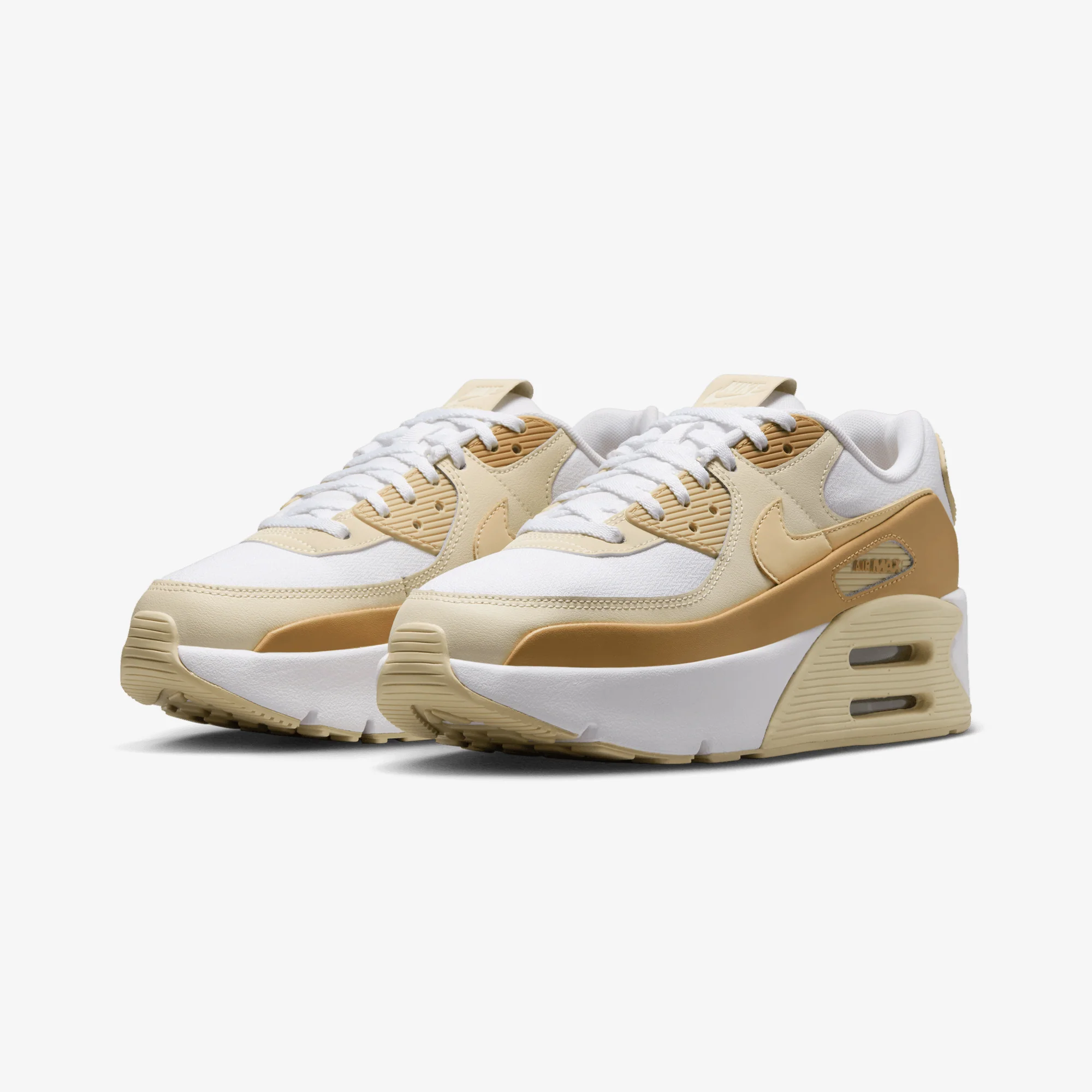 Nike | AIR MAX 90 LV8 { WHITE/TEAM GOLD-CLUB GOLD-COCONUT MILK - Image 3
