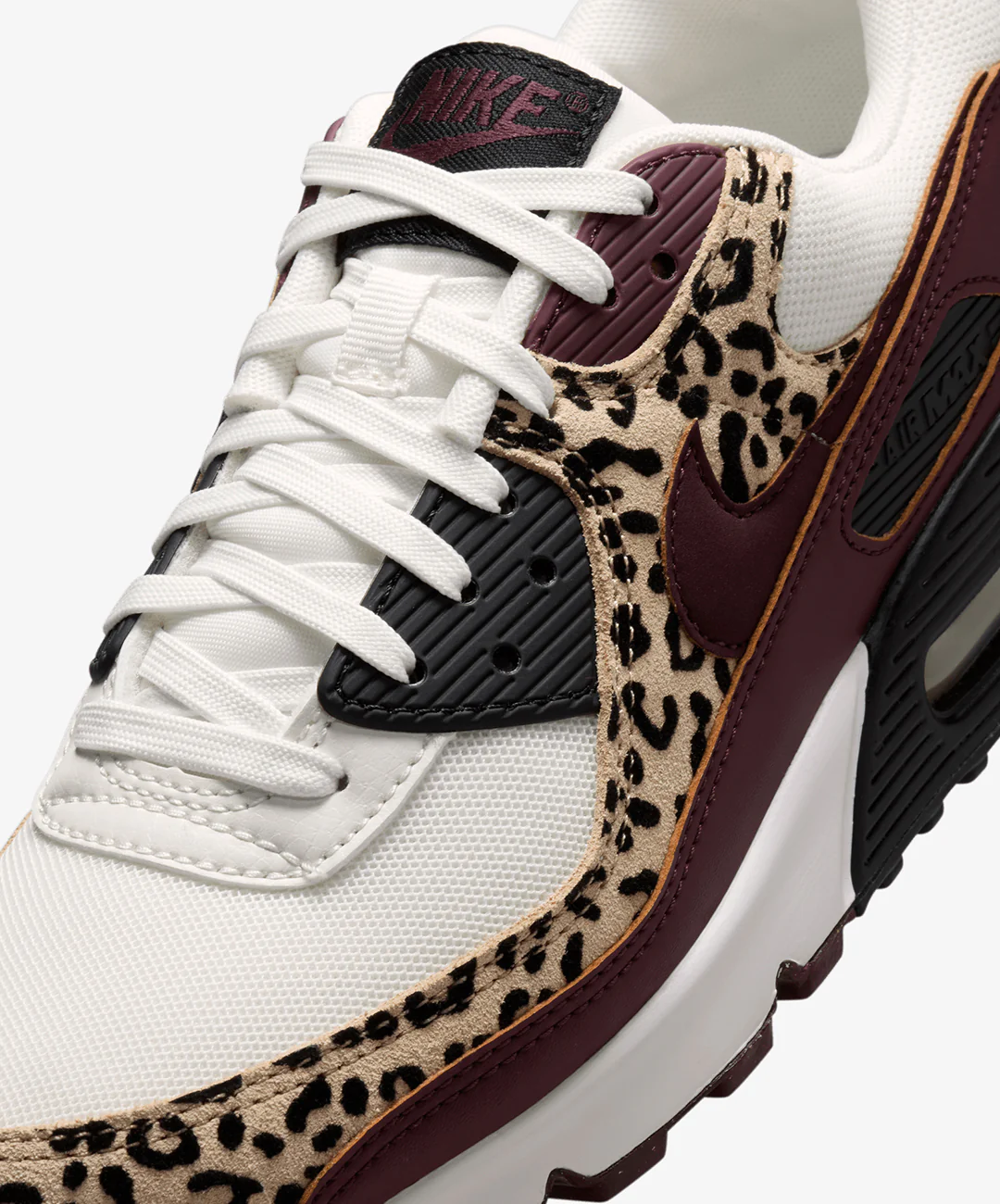 Nike | AIR MAX 90 { SAIL/BURGUNDY CRUSH-BLACK - Image 5