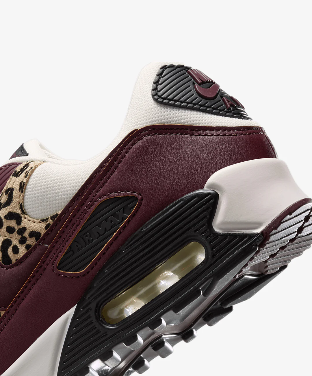 Nike | AIR MAX 90 { SAIL/BURGUNDY CRUSH-BLACK - Image 6