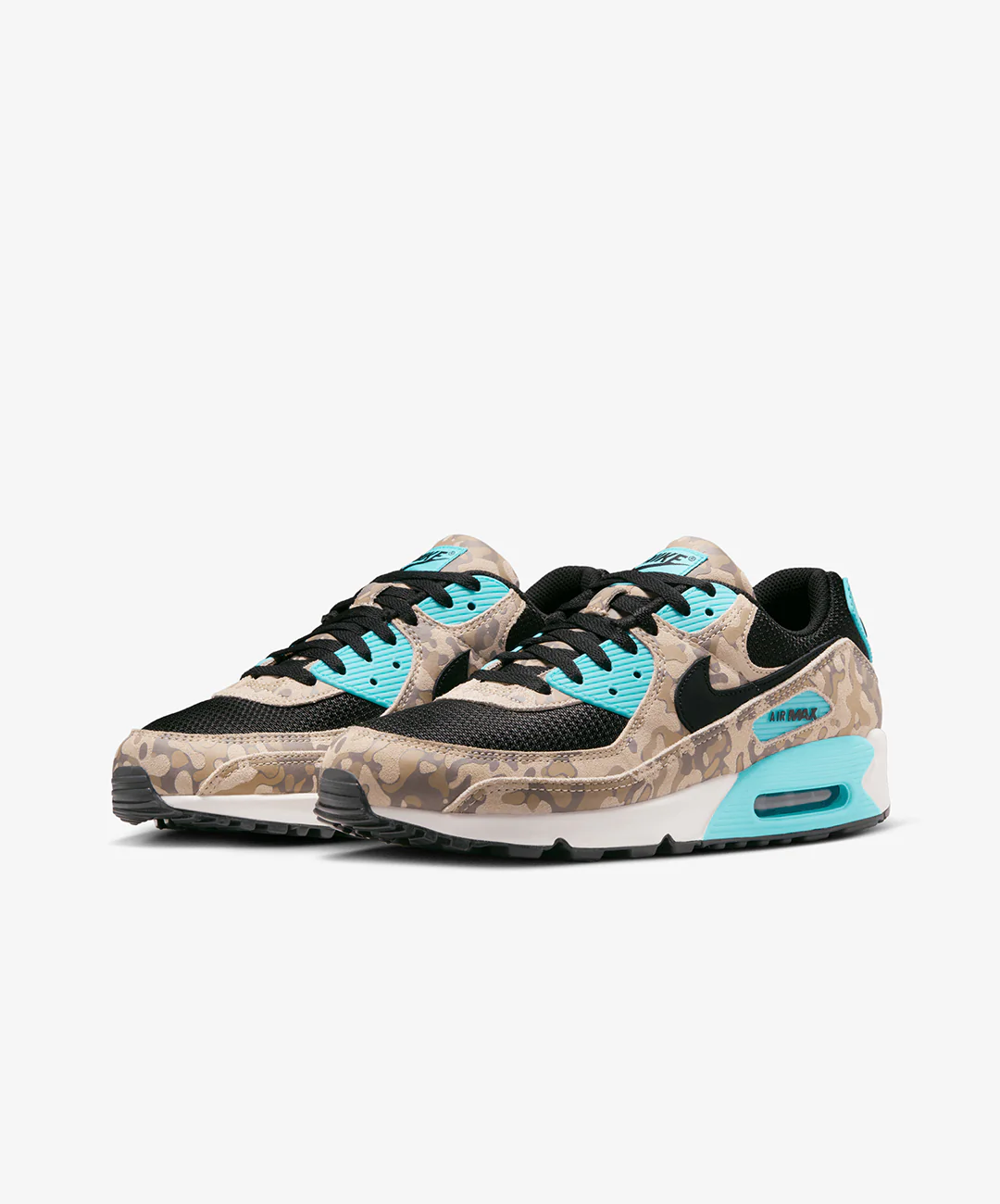Nike | AIR MAX 90 { SANDDRIFT/BLACK-AURORA GREEN-KHAKI - Image 3