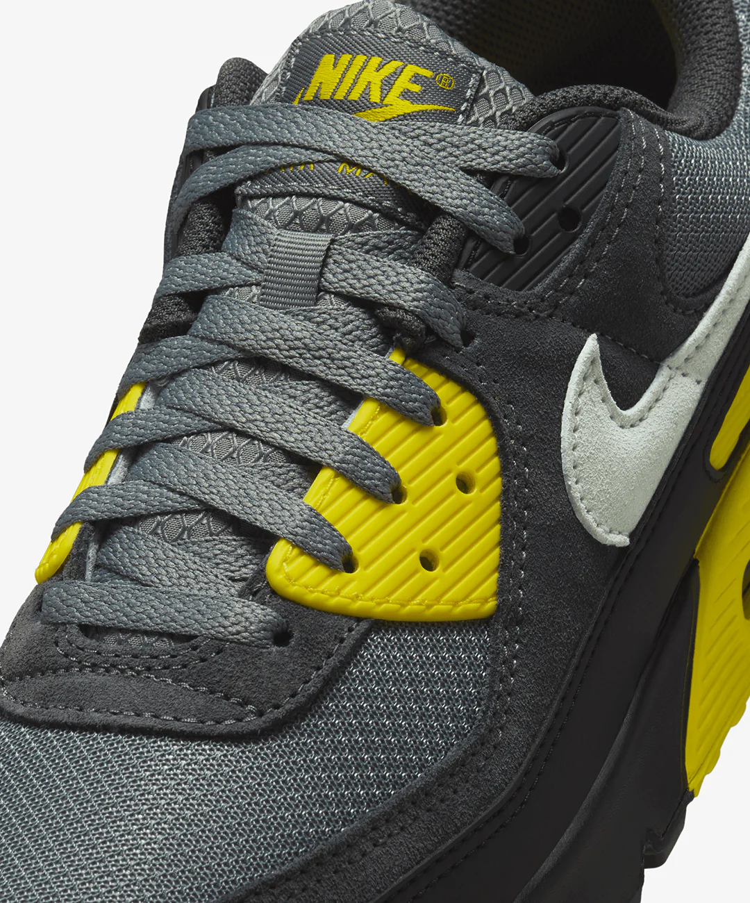 Nike | AIR MAX 90 { SMOKE GREY/LIGHT SILVER-LIGHTENING - Image 5