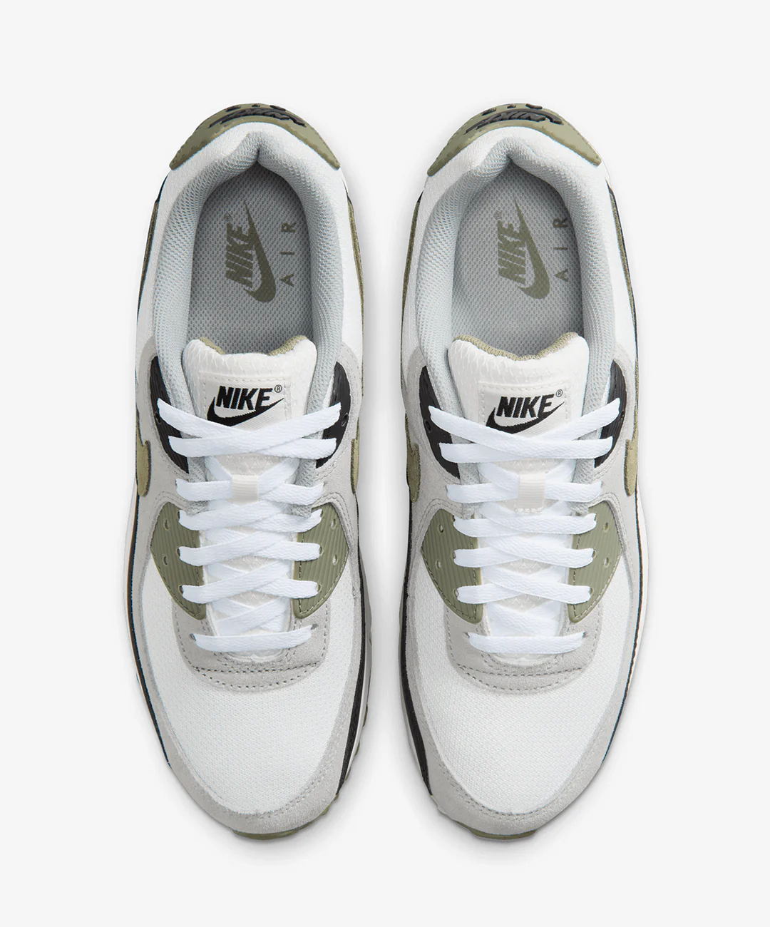 NIKE | AIR MAX 90 { SUMMIT WHITE/SILVER SAGE-LIGHT PUMICE - Image 2