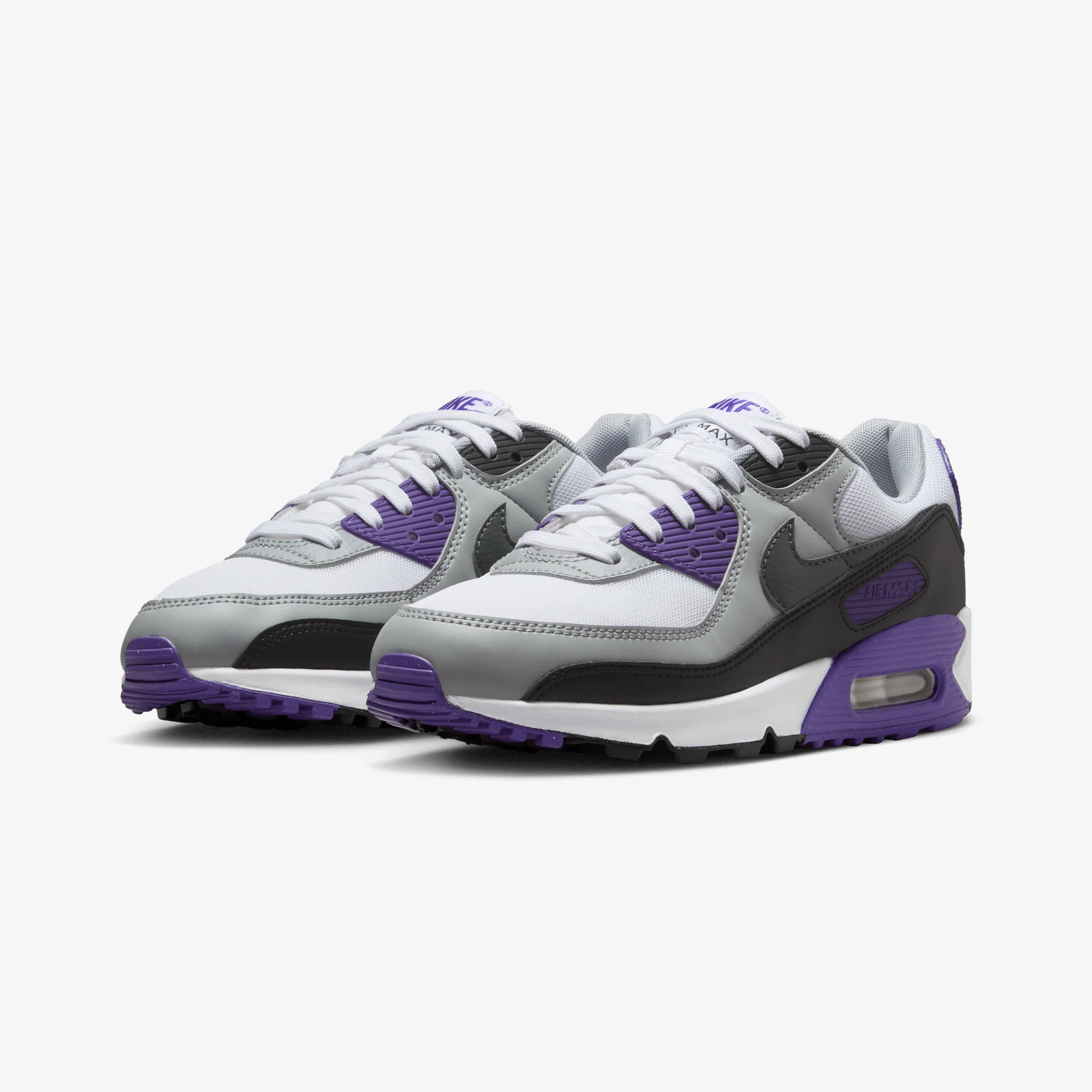 Nike | AIR MAX 90 { WHITE/IRON GREY-BLACK-WOLF GREY - Image 3