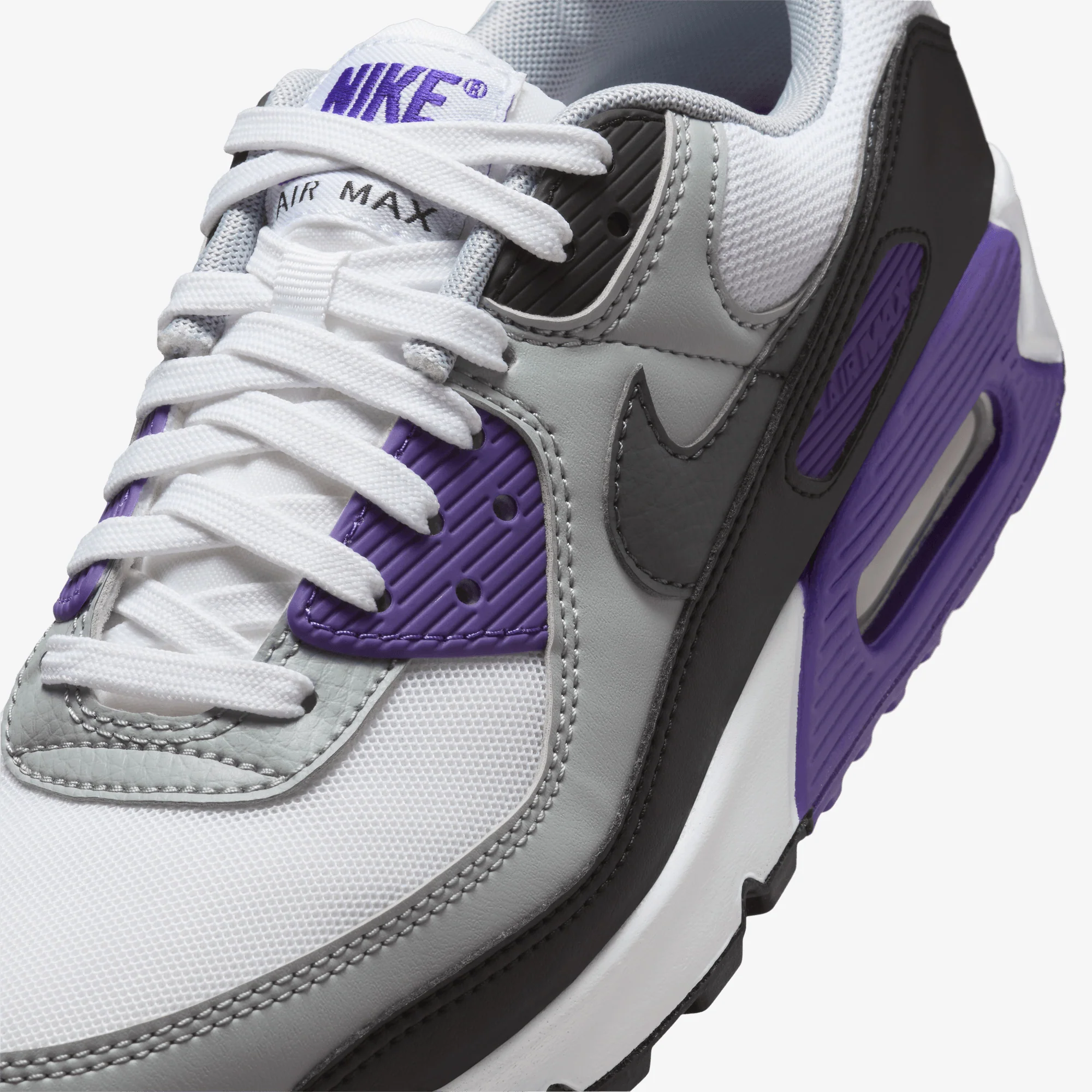 Nike | AIR MAX 90 { WHITE/IRON GREY-BLACK-WOLF GREY - Image 5