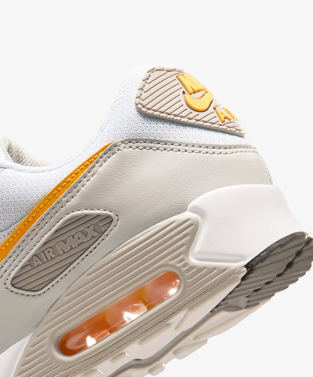 Nike | AIR MAX 90 { WHITE/LASER ORANGE-COLLEGE GREY - Image 6