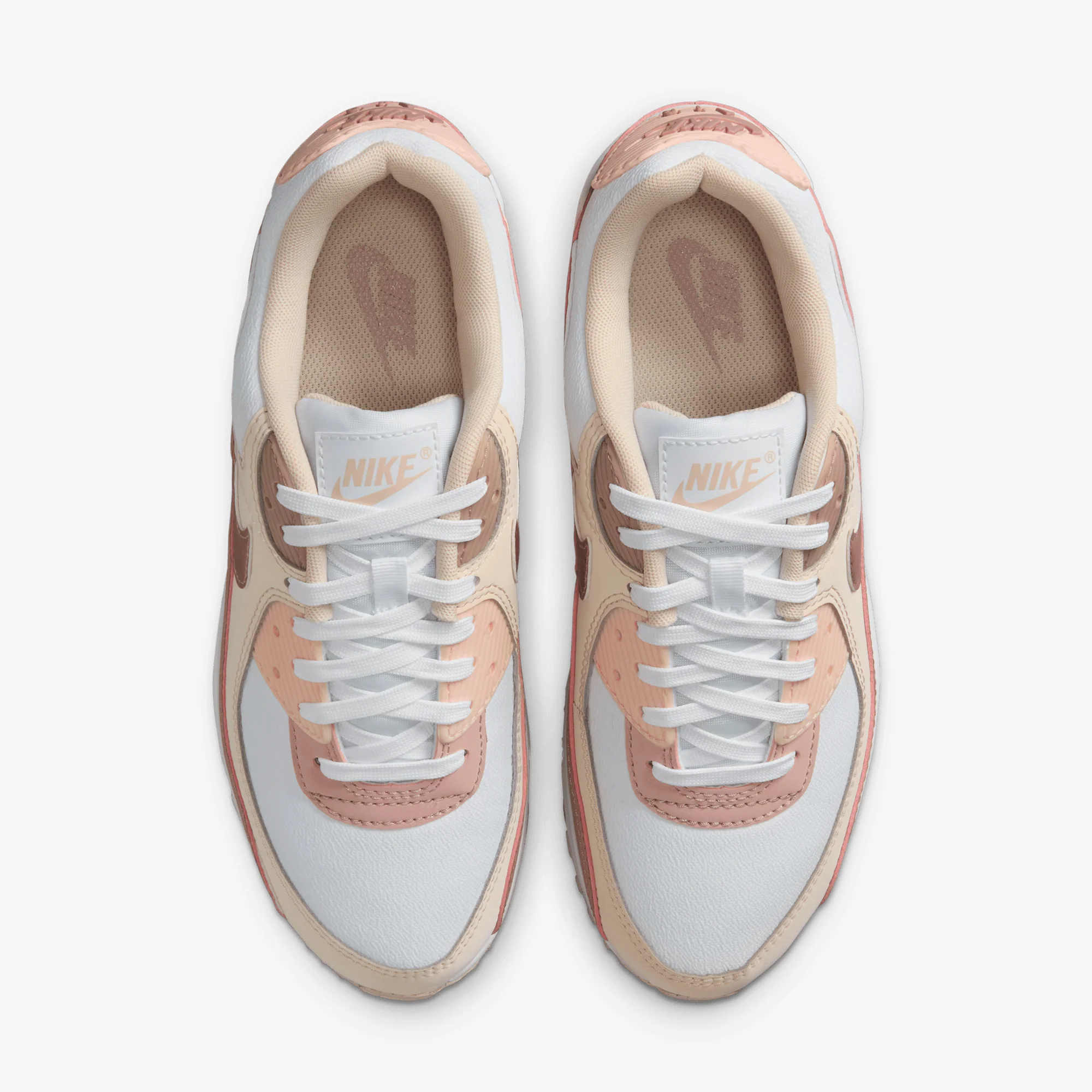 Nike | AIR MAX 90 { WHITE/PARTICLE PINK-WASHED CORAL - Image 2
