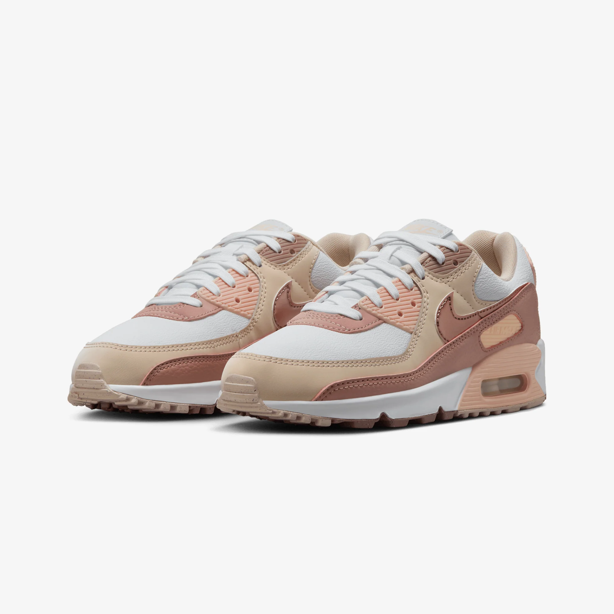 Nike | AIR MAX 90 { WHITE/PARTICLE PINK-WASHED CORAL - Image 3