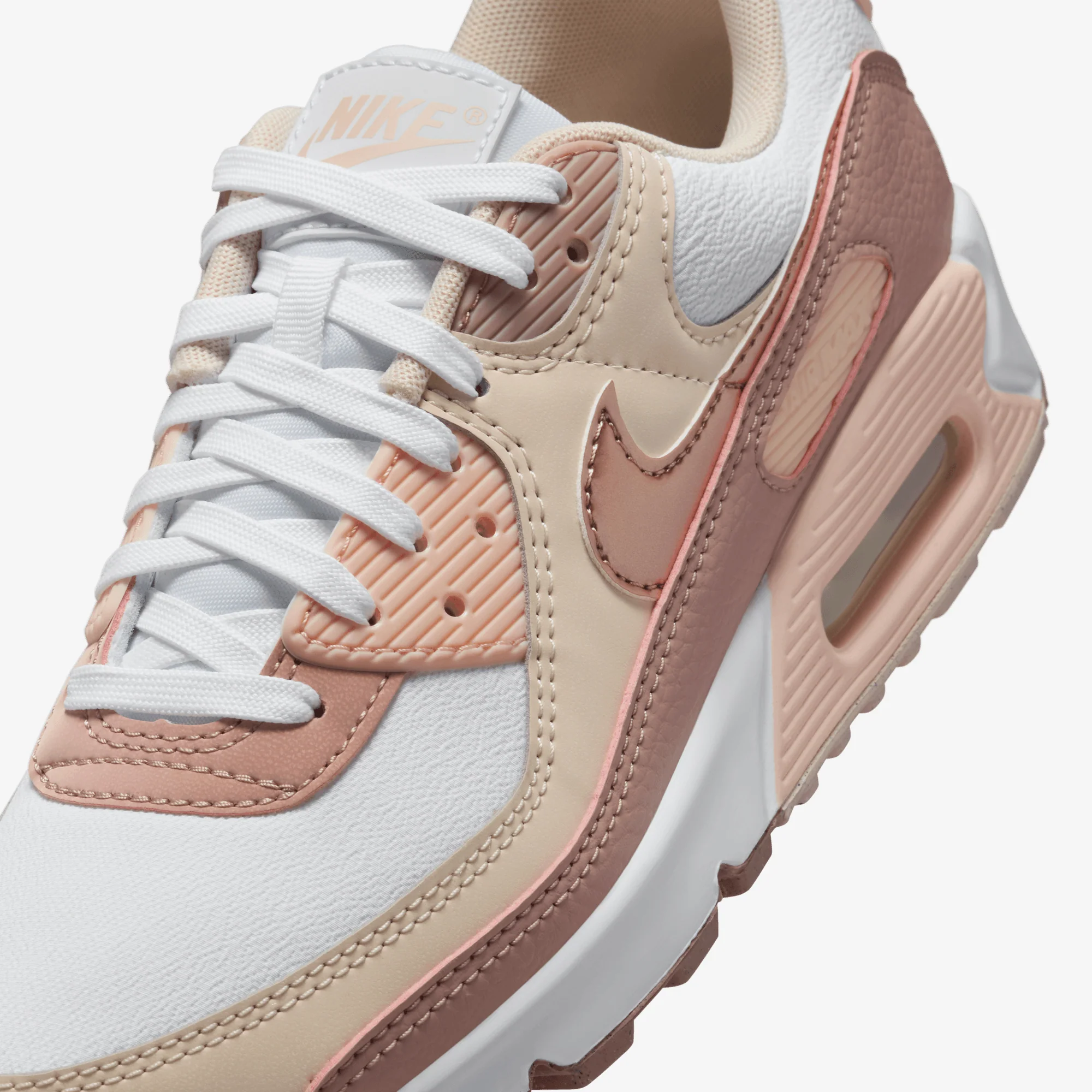 Nike | AIR MAX 90 { WHITE/PARTICLE PINK-WASHED CORAL - Image 5