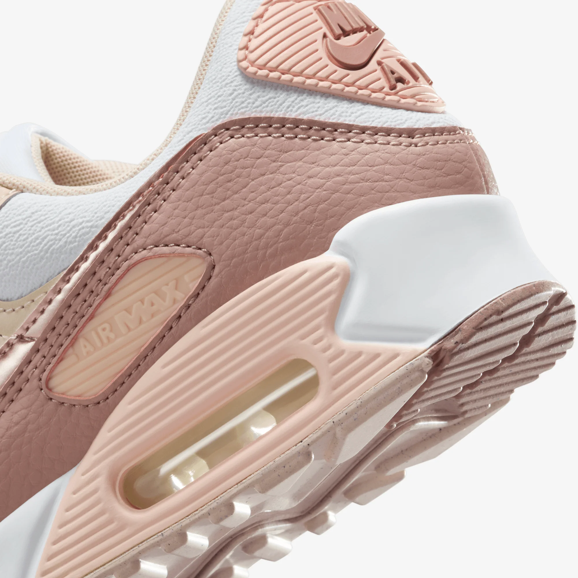 Nike | AIR MAX 90 { WHITE/PARTICLE PINK-WASHED CORAL - Image 6